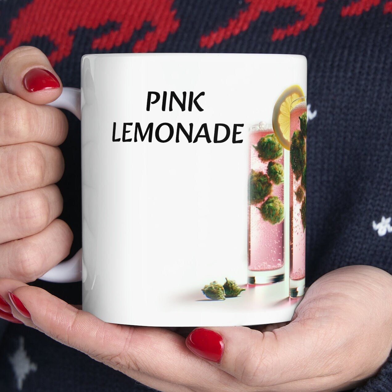 PINK LEMONADE - WEED Strain Themed Coffee Mugs - Perfect Gift for Smokers, Stoners, Marijuana Lovers; Wake and Bake Essentials