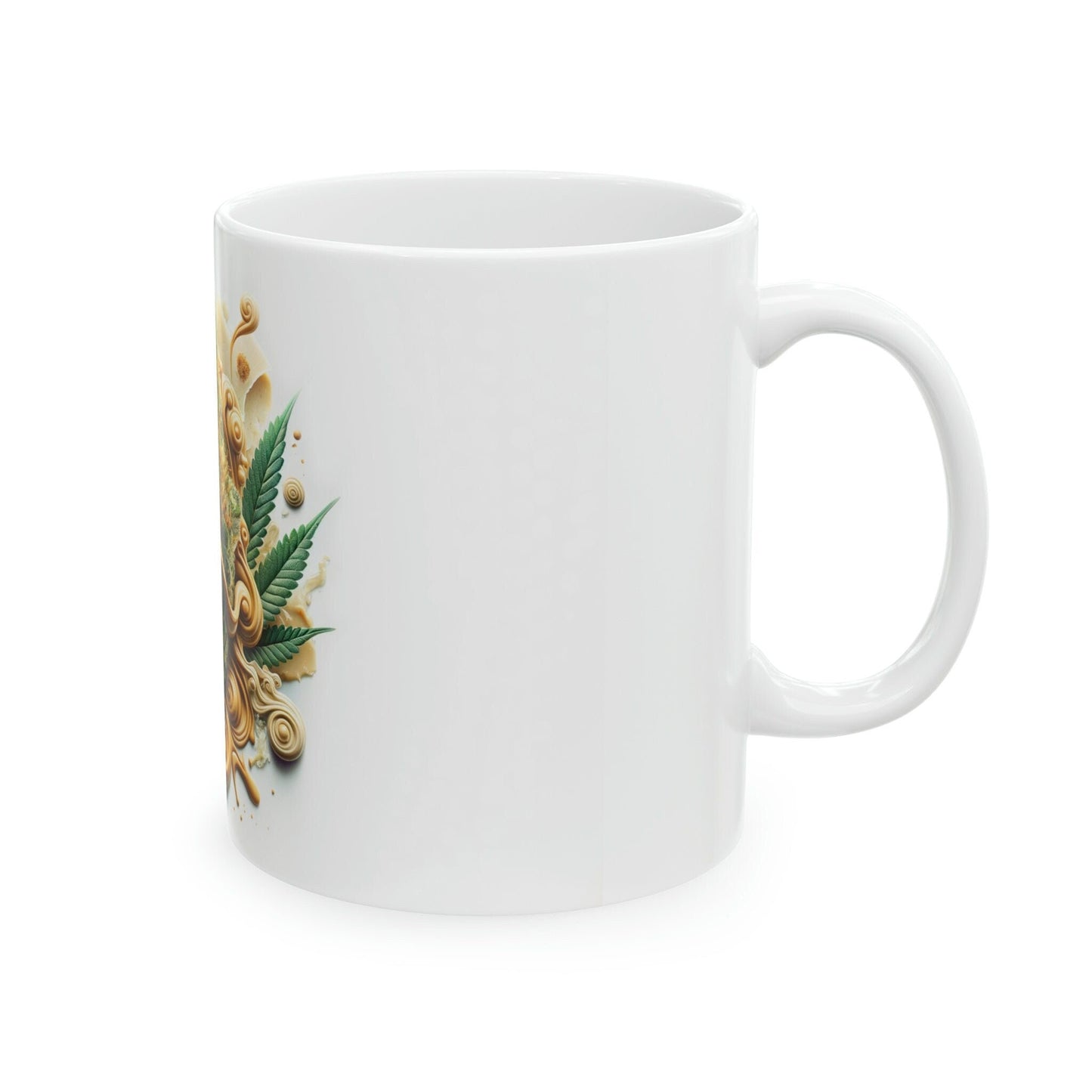 PEANUT BUTTER BREATH - Weed Strain Themed Coffee Mugs - Perfect Gift for Smokers, Stoners, Marijuana Lovers; Wake and Bake Essentials