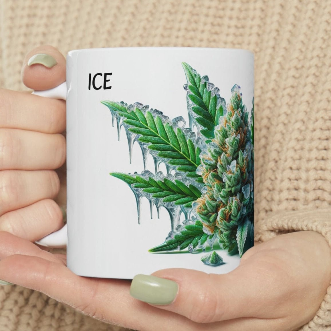 ICE - WEED Strain Themed Coffee Mugs - Perfect Gift for Smokers, Stoners, Marijuana Lovers; Wake and Bake Essentials