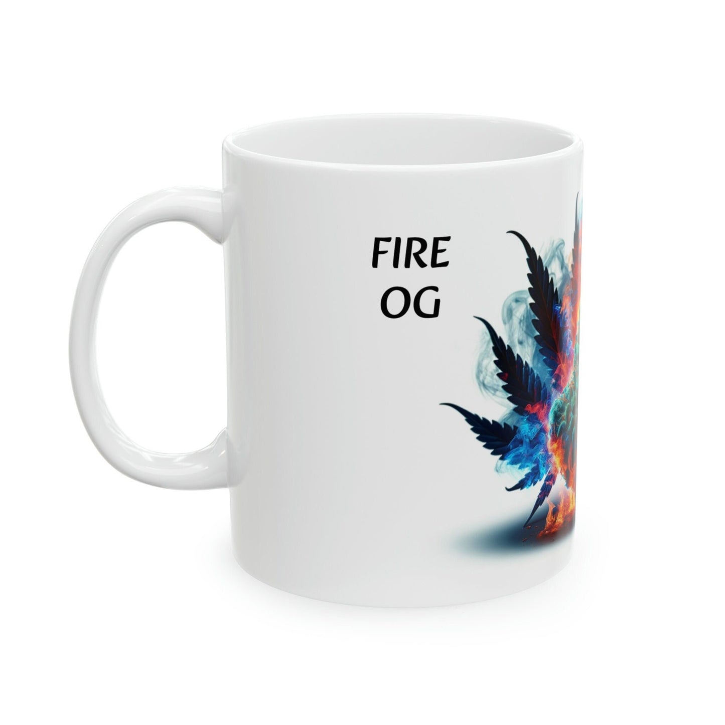 FIRE OG - WEED Strain Themed Coffee Mugs - Perfect Gift for Smokers, Stoners, Marijuana Lovers; Wake and Bake Essentials