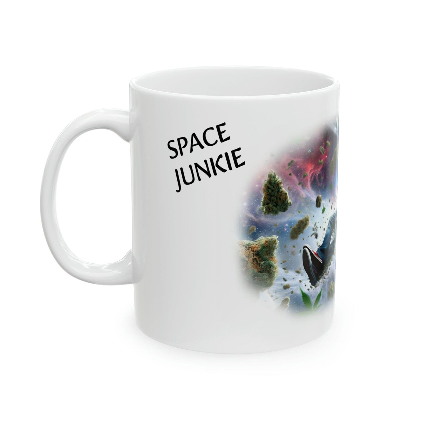 SPACE JUNKIE - WEED Strain Themed Coffee Mugs - Perfect Gift for Smokers, Stoners, Marijuana Lovers; Wake and Bake Essentials