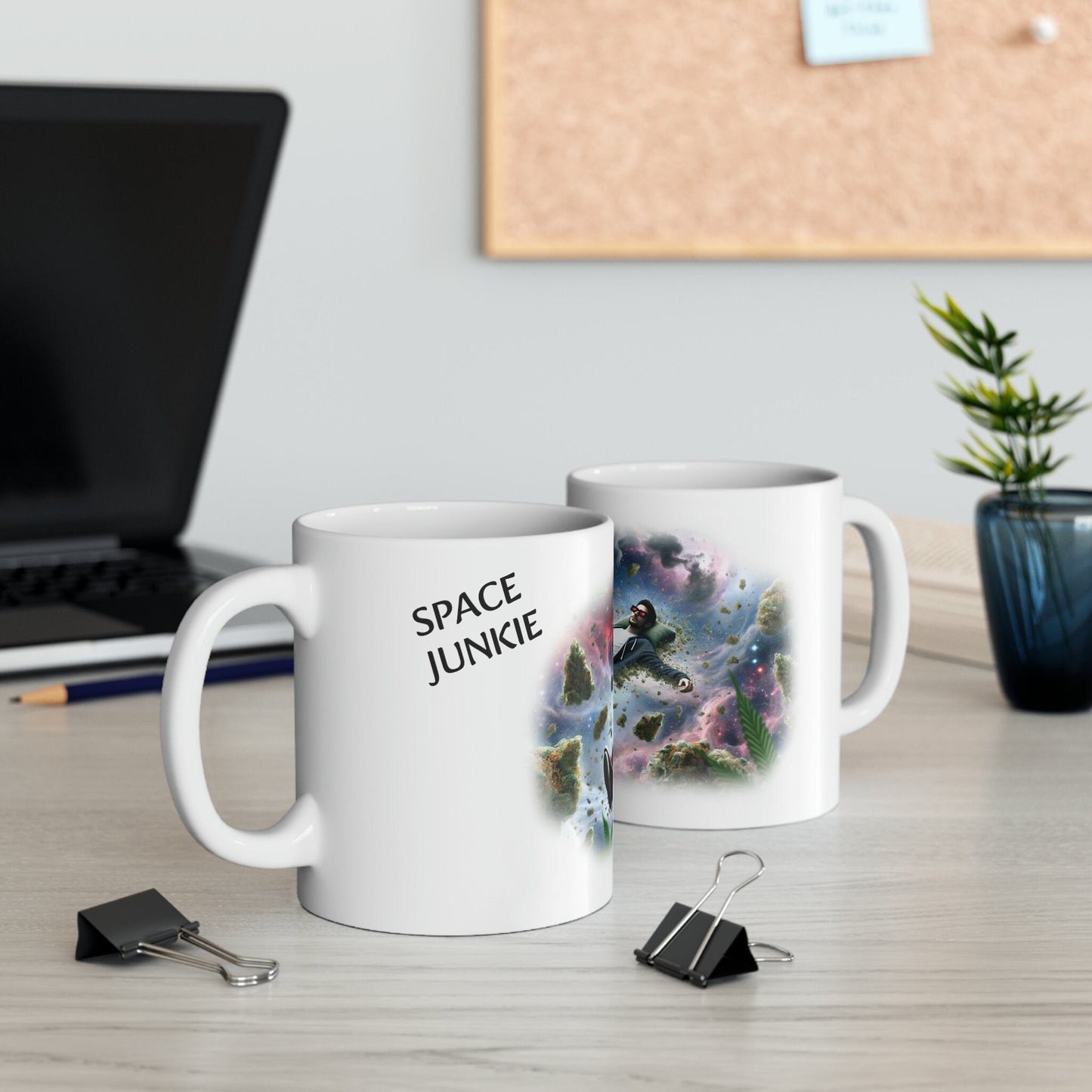 SPACE JUNKIE - WEED Strain Themed Coffee Mugs - Perfect Gift for Smokers, Stoners, Marijuana Lovers; Wake and Bake Essentials