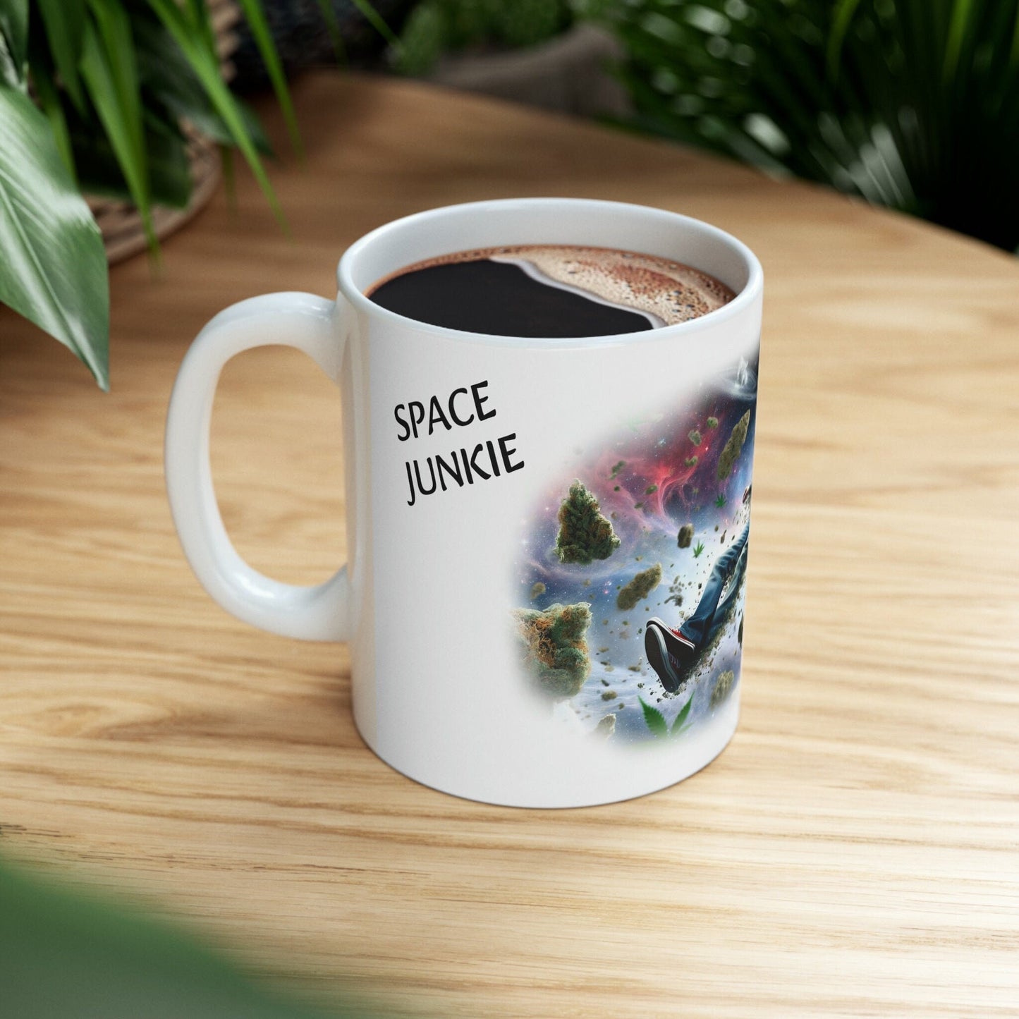 SPACE JUNKIE - WEED Strain Themed Coffee Mugs - Perfect Gift for Smokers, Stoners, Marijuana Lovers; Wake and Bake Essentials