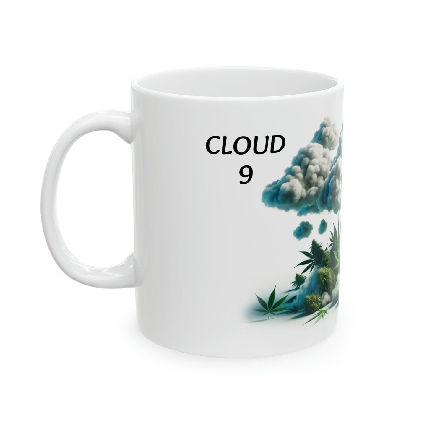 CLOUD 9 - WEED Strain Themed Coffee Mugs - Perfect Gift for Smokers, Stoners, Marijuana Lovers; Wake and Bake Essentials