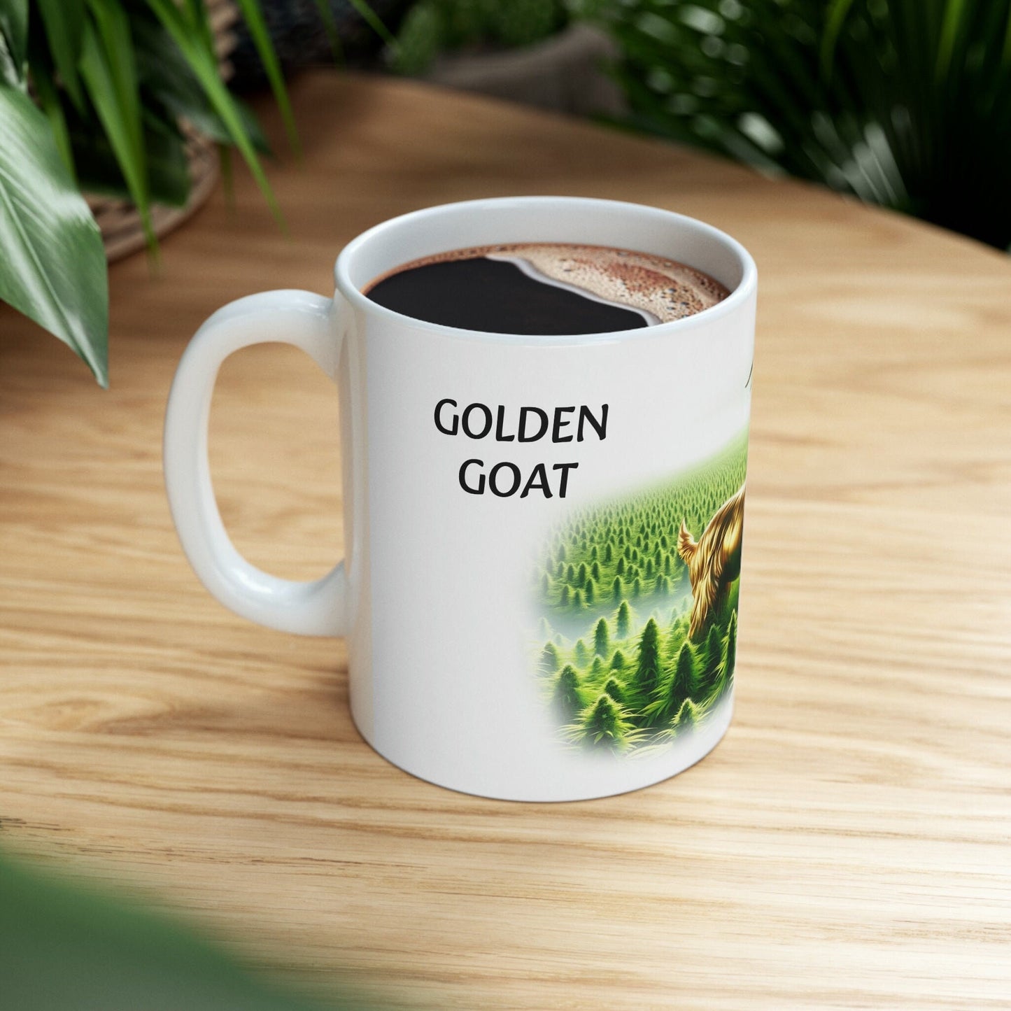 GOLDEN GOAT - WEED Strain Themed Coffee Mugs - Perfect Gift for Smokers, Stoners, Marijuana Lovers; Wake and Bake Essentials