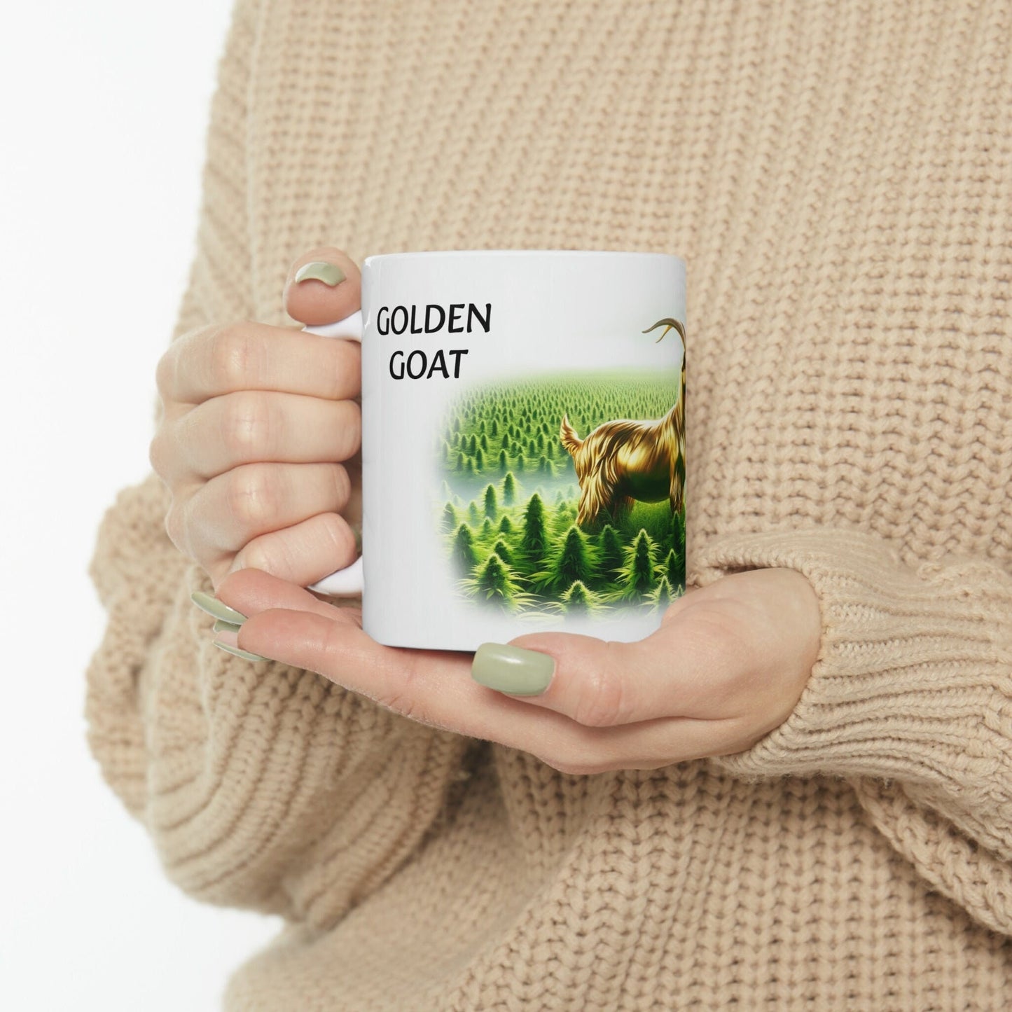 GOLDEN GOAT - WEED Strain Themed Coffee Mugs - Perfect Gift for Smokers, Stoners, Marijuana Lovers; Wake and Bake Essentials