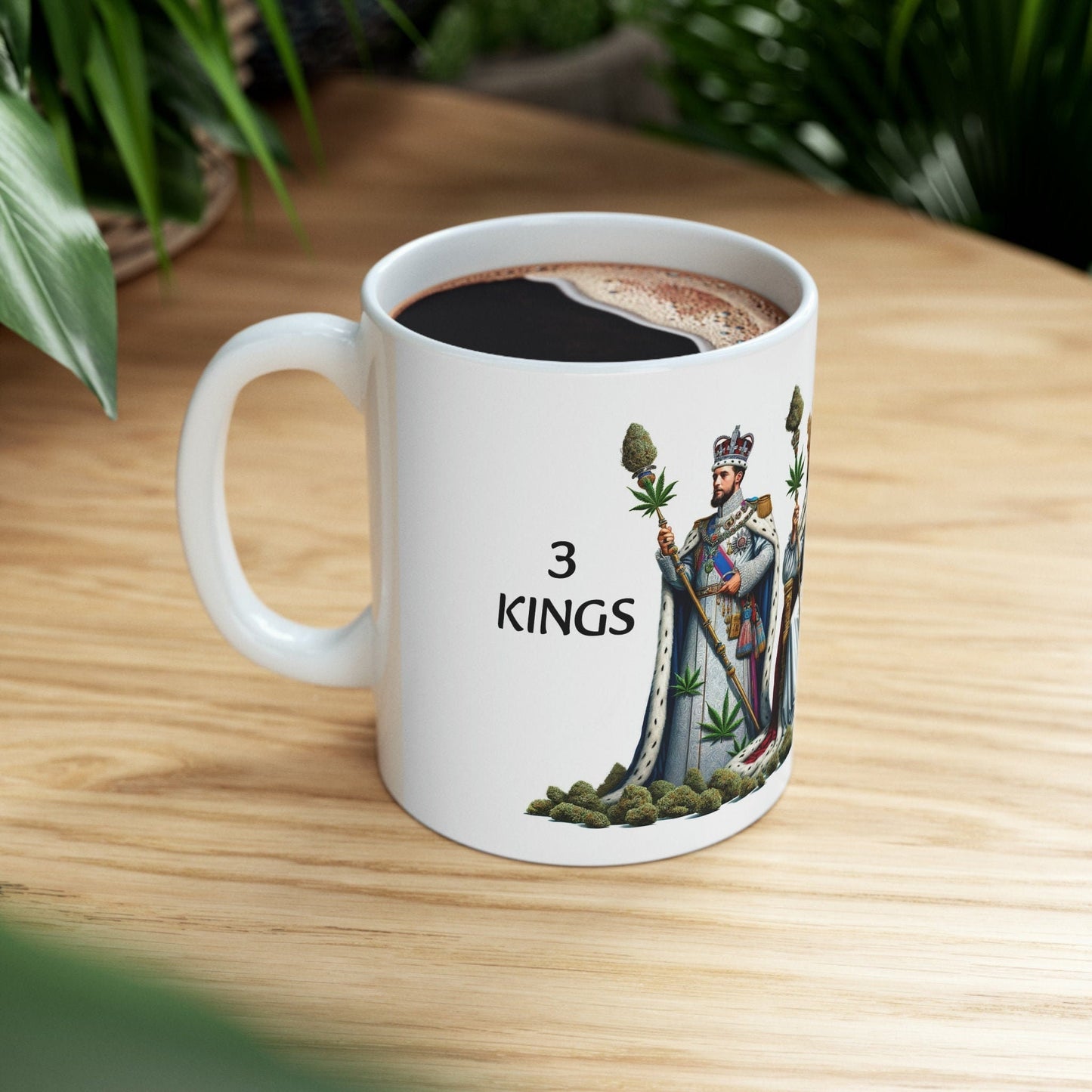 3 KINGS - WEED Strain Themed Coffee Mugs - Perfect Gift for Smokers, Stoners, Marijuana Lovers; Wake and Bake Essentials