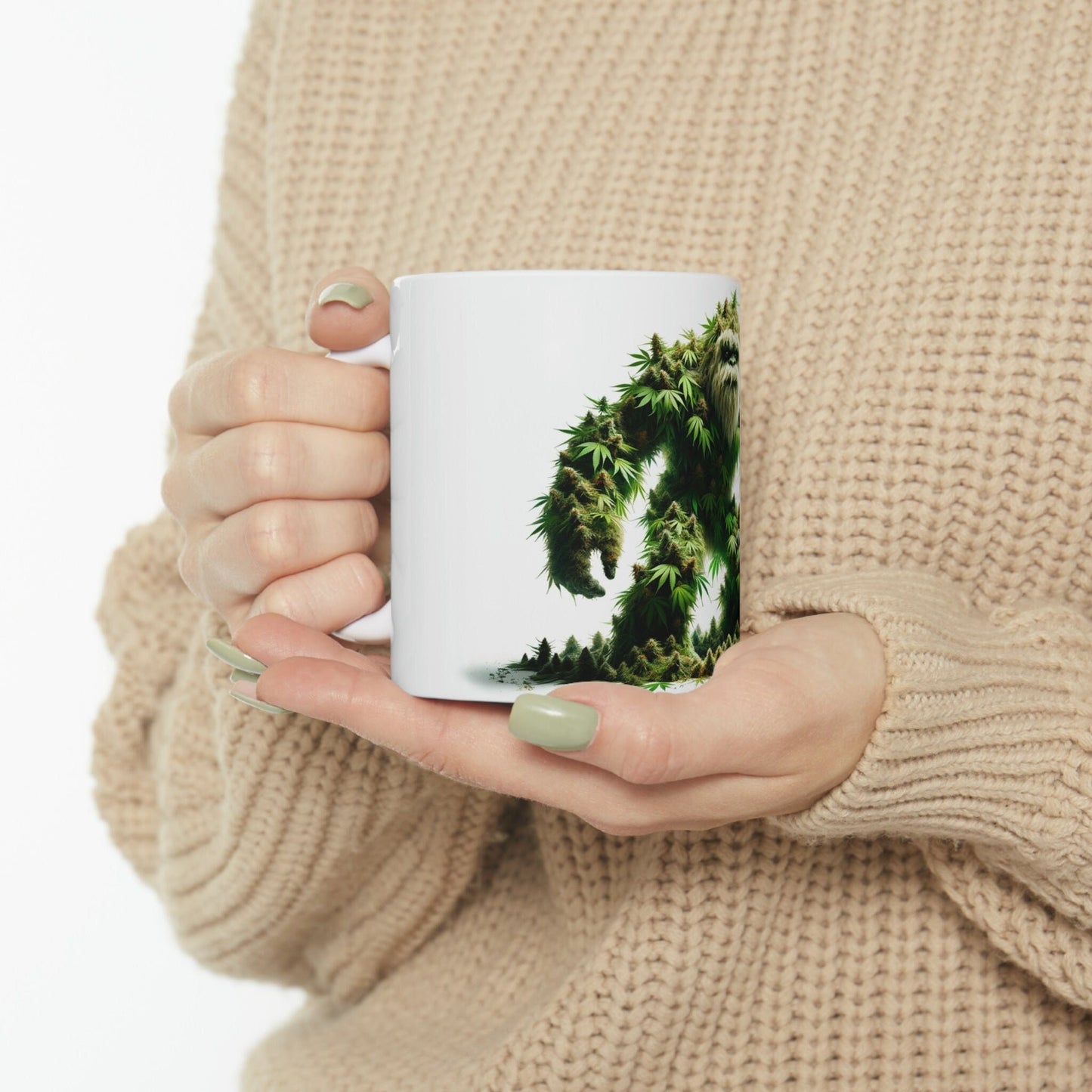 WEED YETI - Marijuana Themed Coffee Mugs - Perfect Gift for Smokers, Stoners, Growers; Animal Lovers - Weed Mug for Wake and Bake