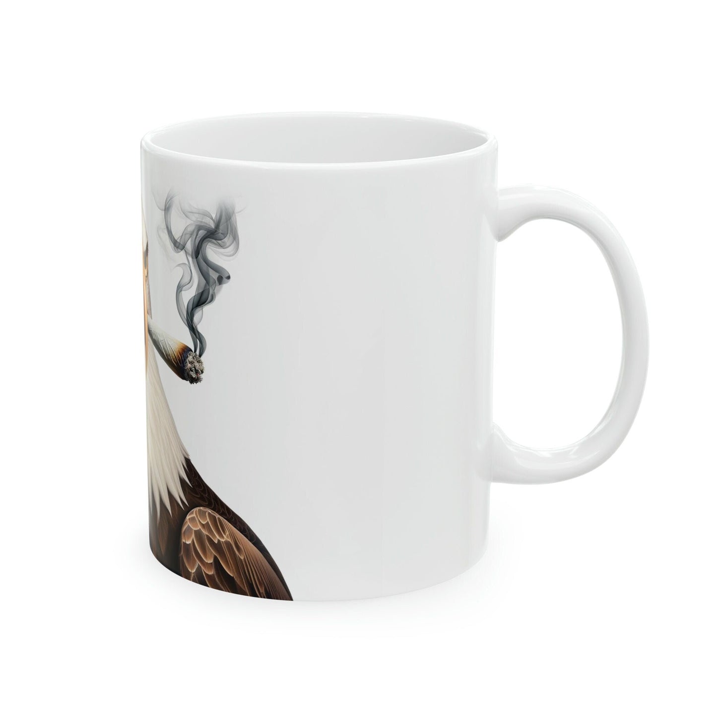 BALD EAGLE - WEED Themed Coffee Mugs - Perfect Gift for Smokers, Stoners, Marijuana Lovers, Growers; Smoker - Wake and Bake