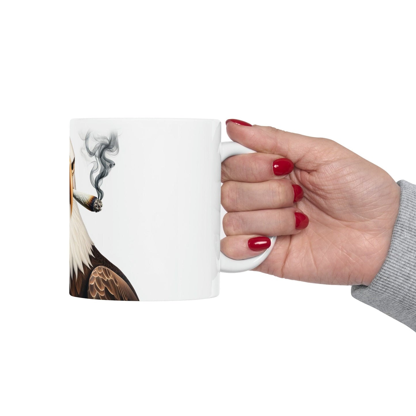 BALD EAGLE - WEED Themed Coffee Mugs - Perfect Gift for Smokers, Stoners, Marijuana Lovers, Growers; Smoker - Wake and Bake