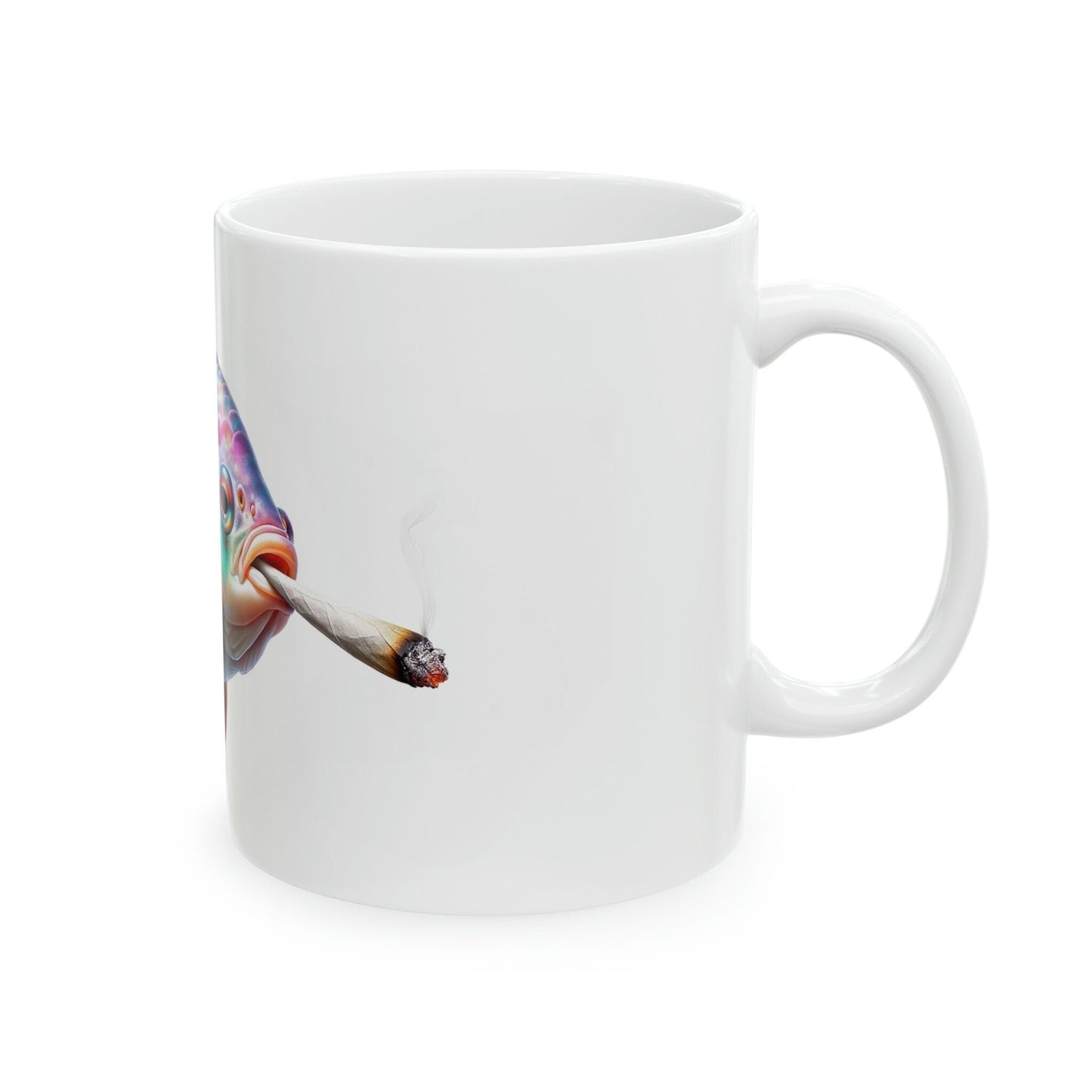 FISH - WEED Themed Coffee Mugs - Perfect Gift for Smokers, Stoners, Growers; Animal Lovers - Marijuana Mug for Wake and Bake