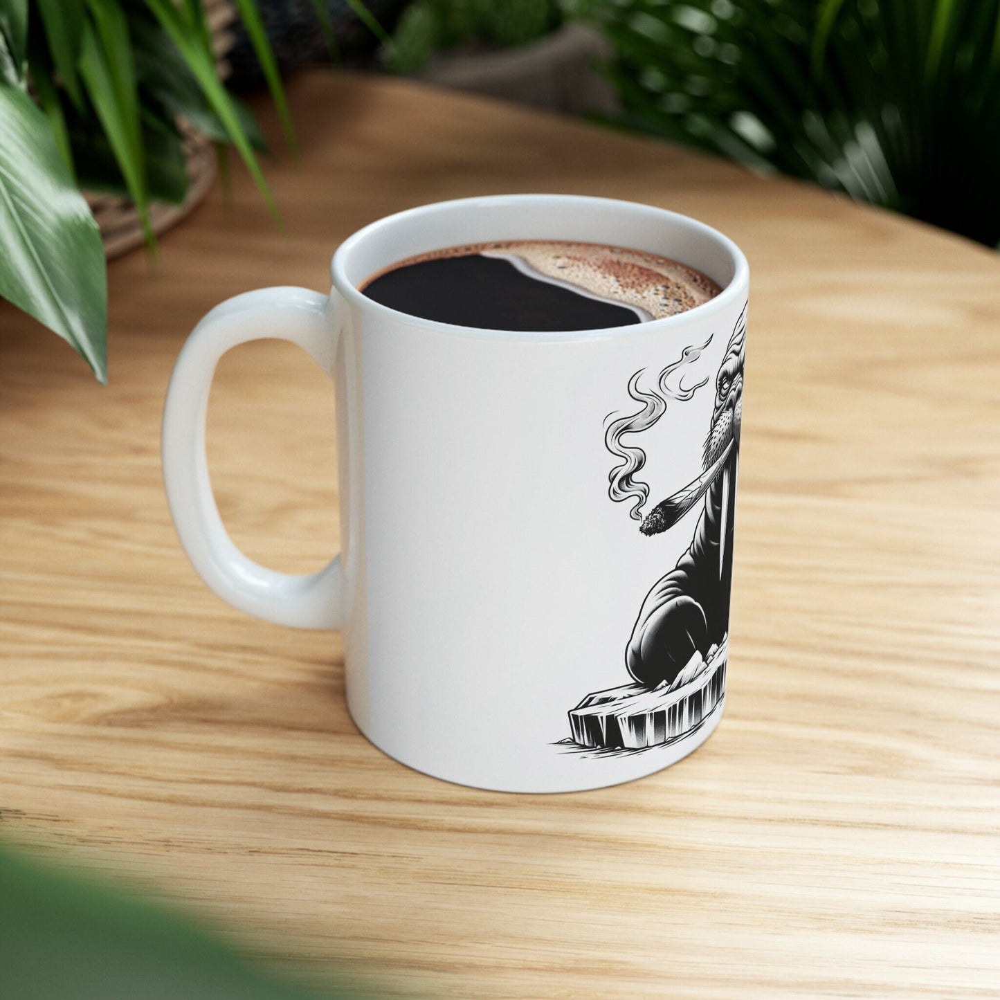 WALRUS - WEED Themed Coffee Mugs - Perfect Gift for Smokers, Stoners, Growers; Animal Lovers - Marijuana Mug for Wake and Bake