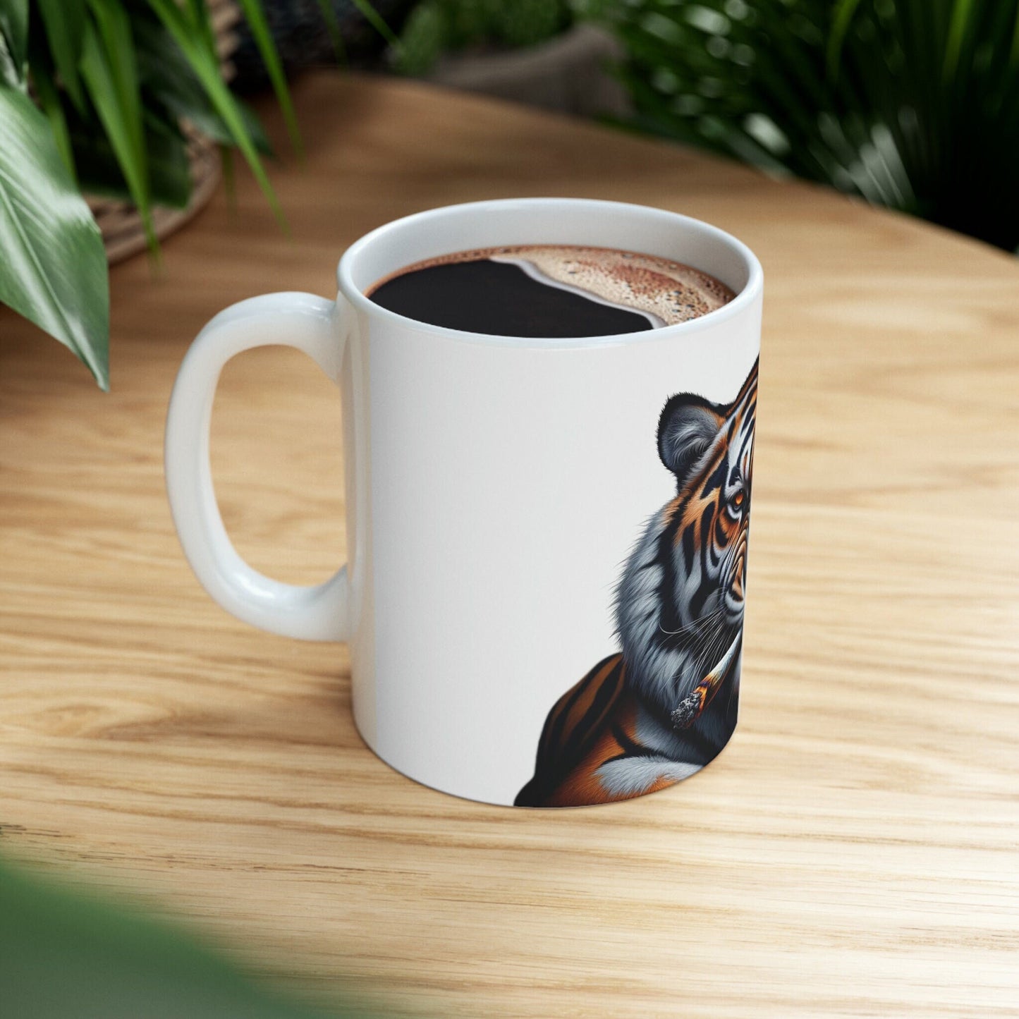 TIGER - WEED Themed Coffee Mugs - Perfect Gift for Smokers, Stoners, Growers; Animal Lovers - Marijuana Mug for Wake and Bake