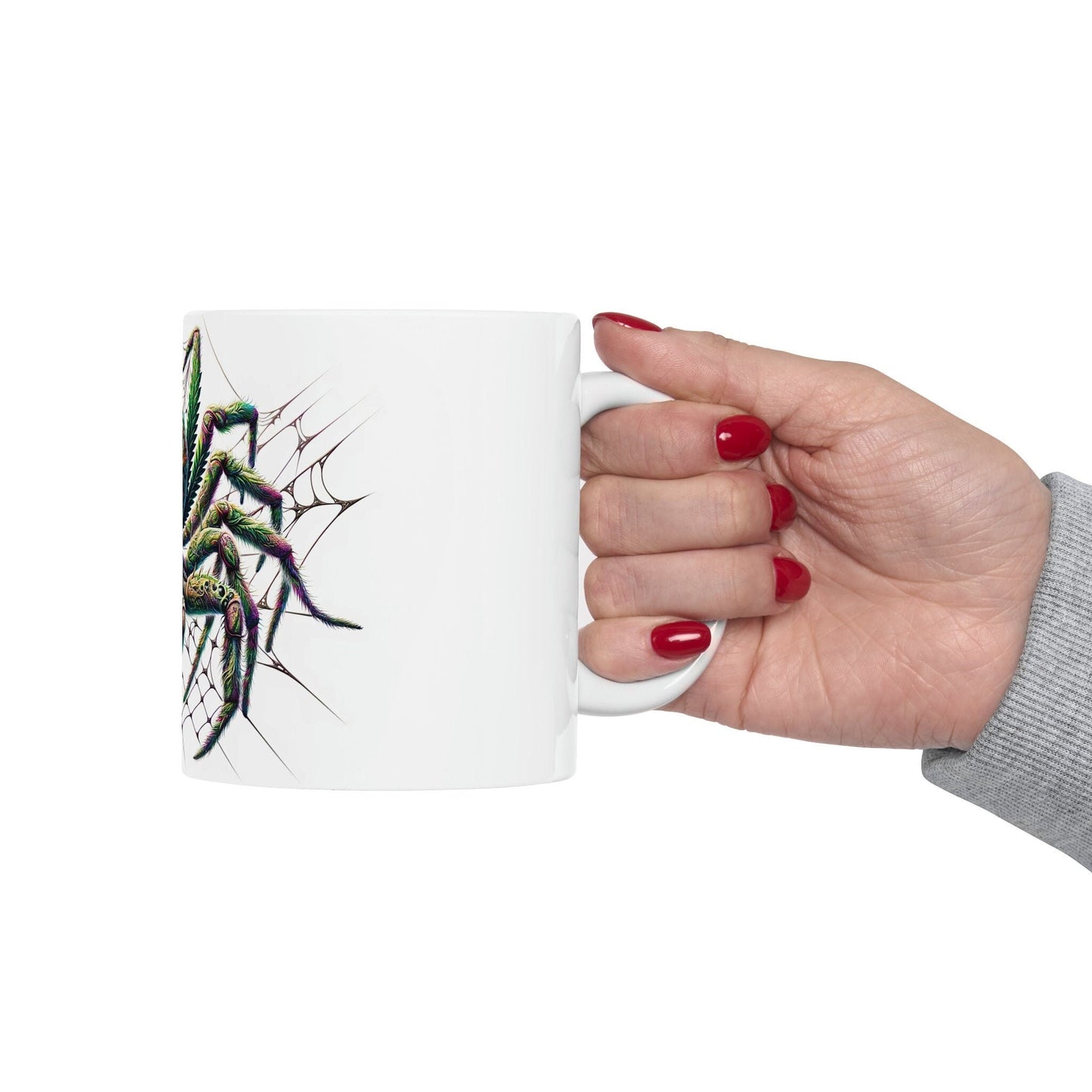 SPIDER - WEED Themed Coffee Mugs - Perfect Gift for Smokers, Stoners, Growers; Animal Lovers - Marijuana Mug for Wake and Bake