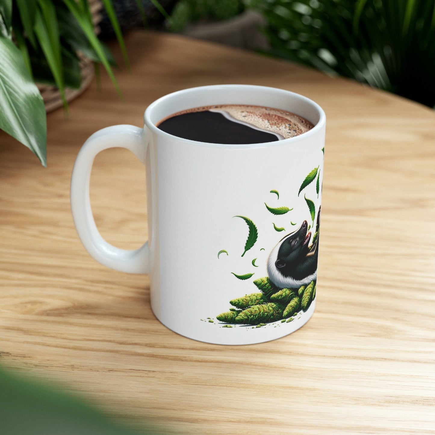 SKUNK - WEED Themed Coffee Mugs - Perfect Gift for Smokers, Stoners, Growers; Animal Lovers - Marijuana Mug for Wake and Bake