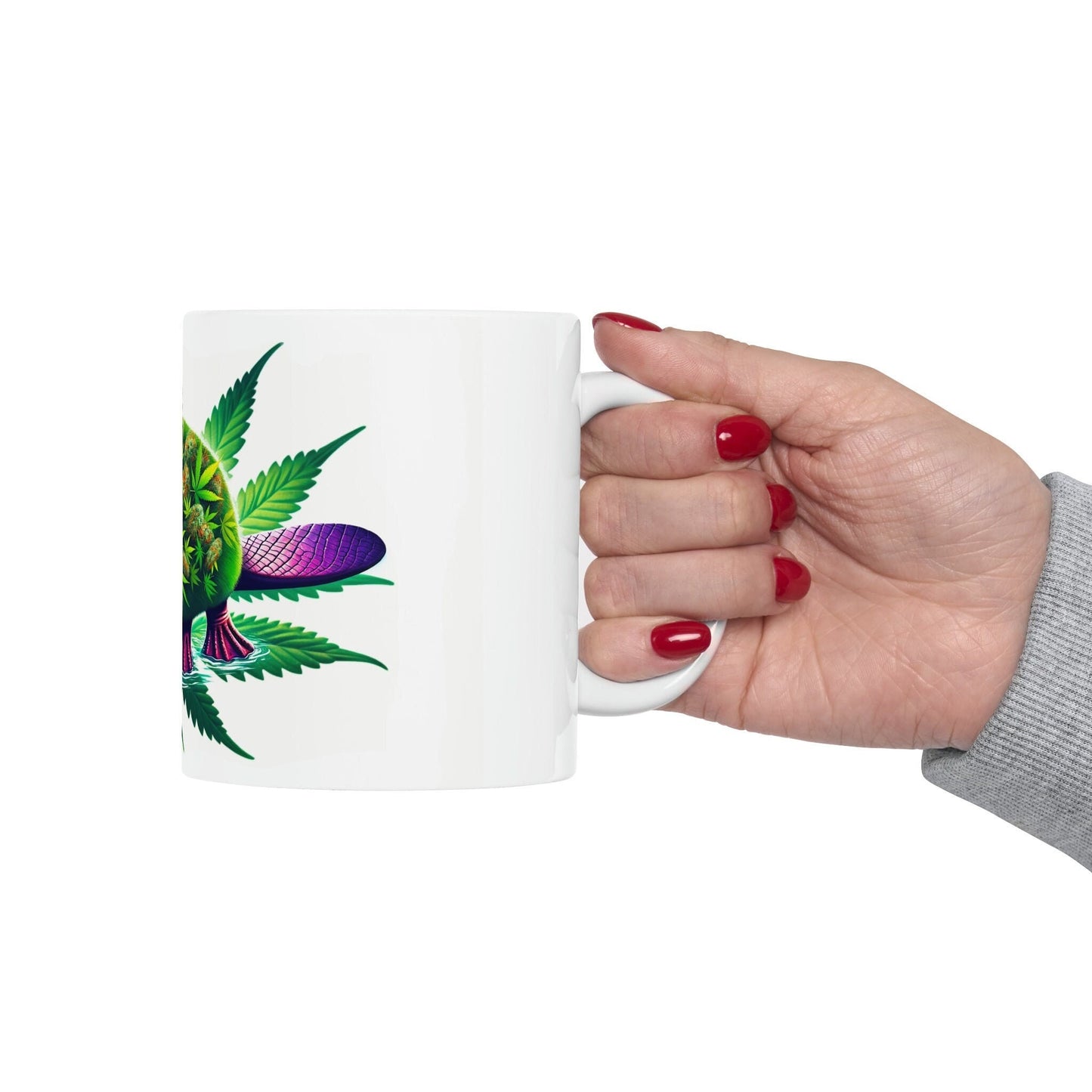 WEED PLATYPUS - Marijuana Themed Coffee Mugs - Perfect Gift for Smokers, Stoners, Growers; Animal Lovers - Weed Mug for Wake and Bake