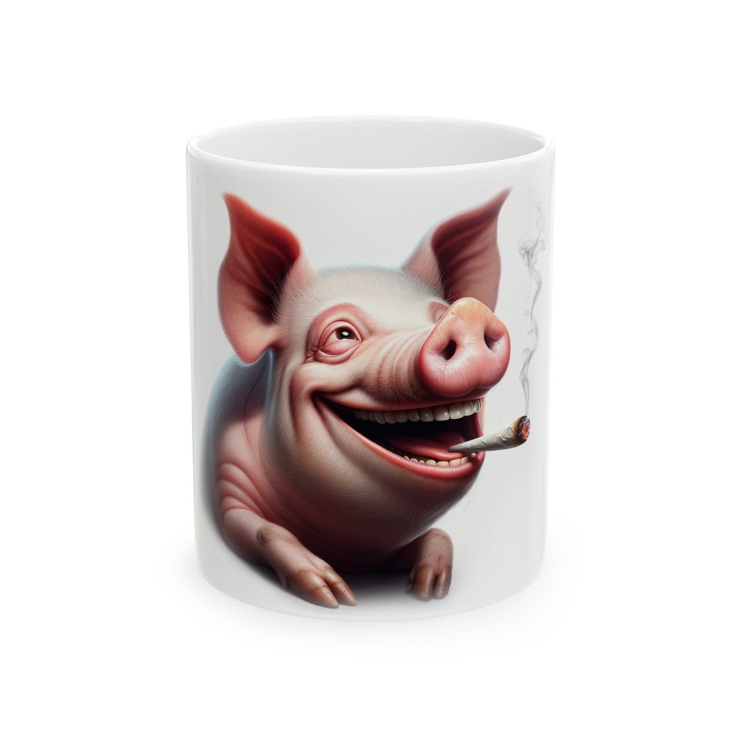 PIG - WEED Themed Coffee Mugs - Perfect Gift for Smokers, Stoners, Growers; Animal Lovers - Marijuana Mug for Wake and Bake