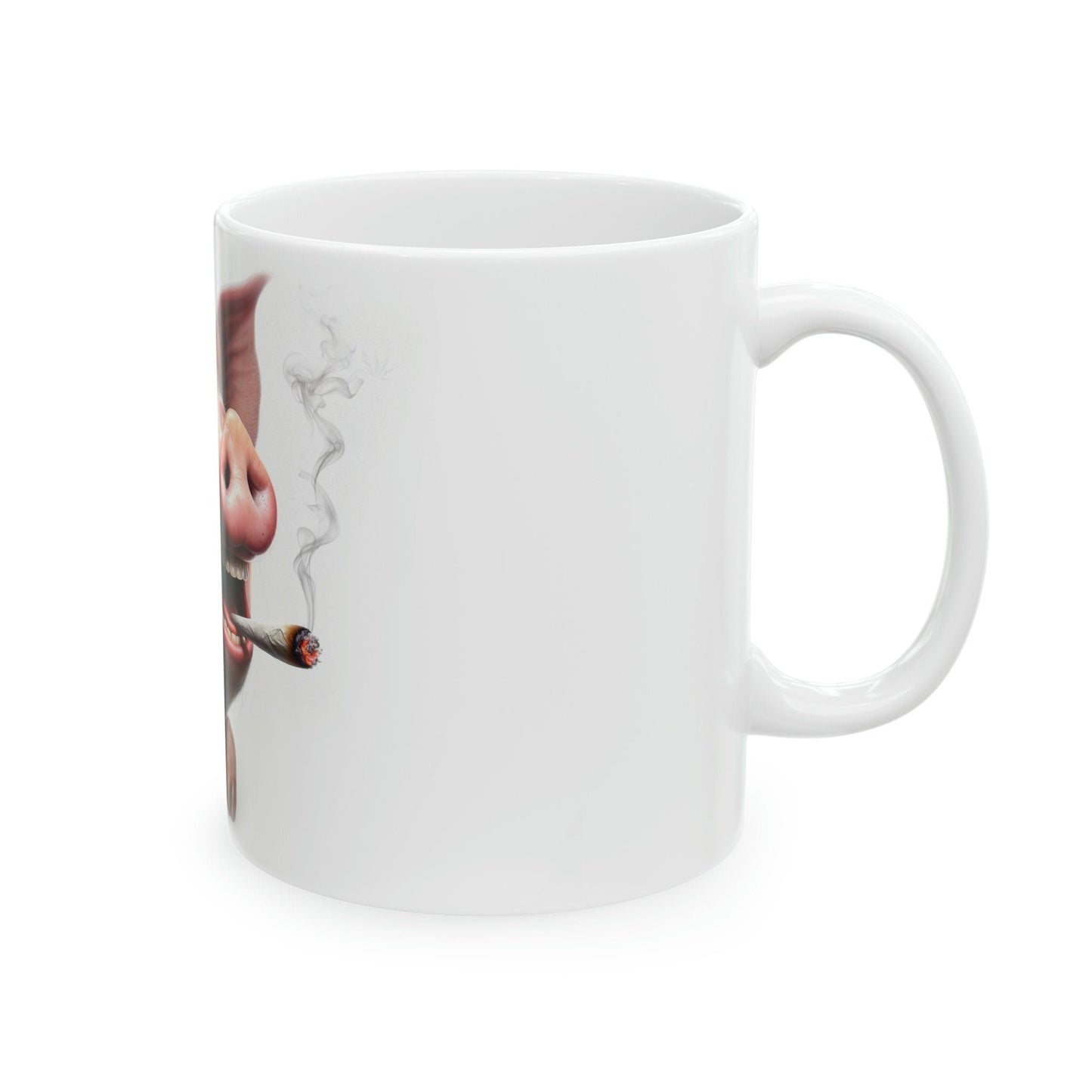 PIG - WEED Themed Coffee Mugs - Perfect Gift for Smokers, Stoners, Growers; Animal Lovers - Marijuana Mug for Wake and Bake