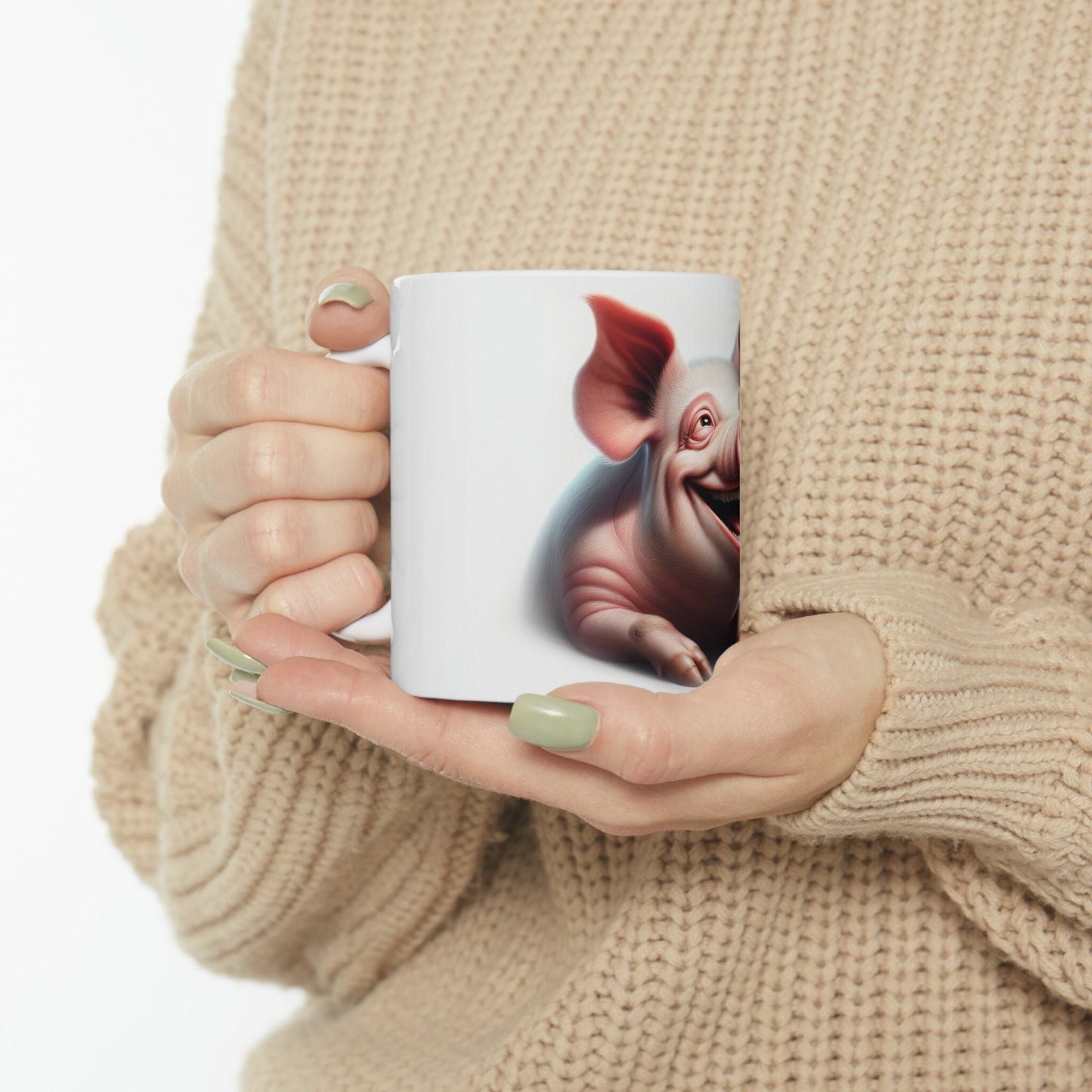 PIG - WEED Themed Coffee Mugs - Perfect Gift for Smokers, Stoners, Growers; Animal Lovers - Marijuana Mug for Wake and Bake