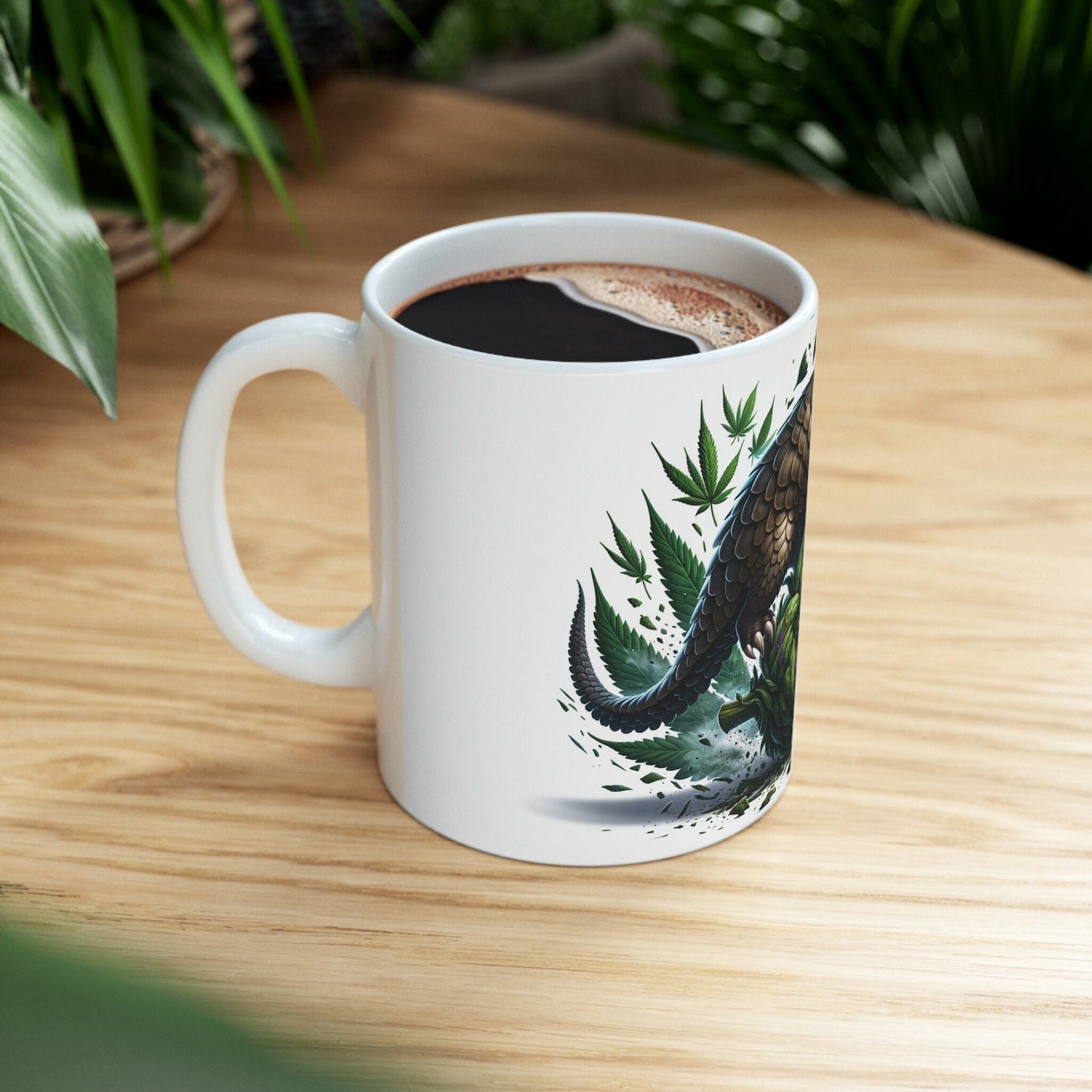 PANGOLIN - WEED Themed Coffee Mugs - Perfect Gift for Smokers, Stoners, Growers; Animal Lovers - Marijuana Mug for Wake and Bake