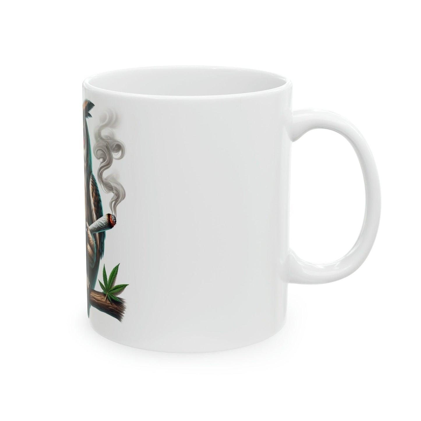 Stoner OWL - WEED Themed Coffee Mugs - Perfect Gift for Smokers, Stoners, Growers; Animal Lovers - Marijuana Mug for Wake and Bake