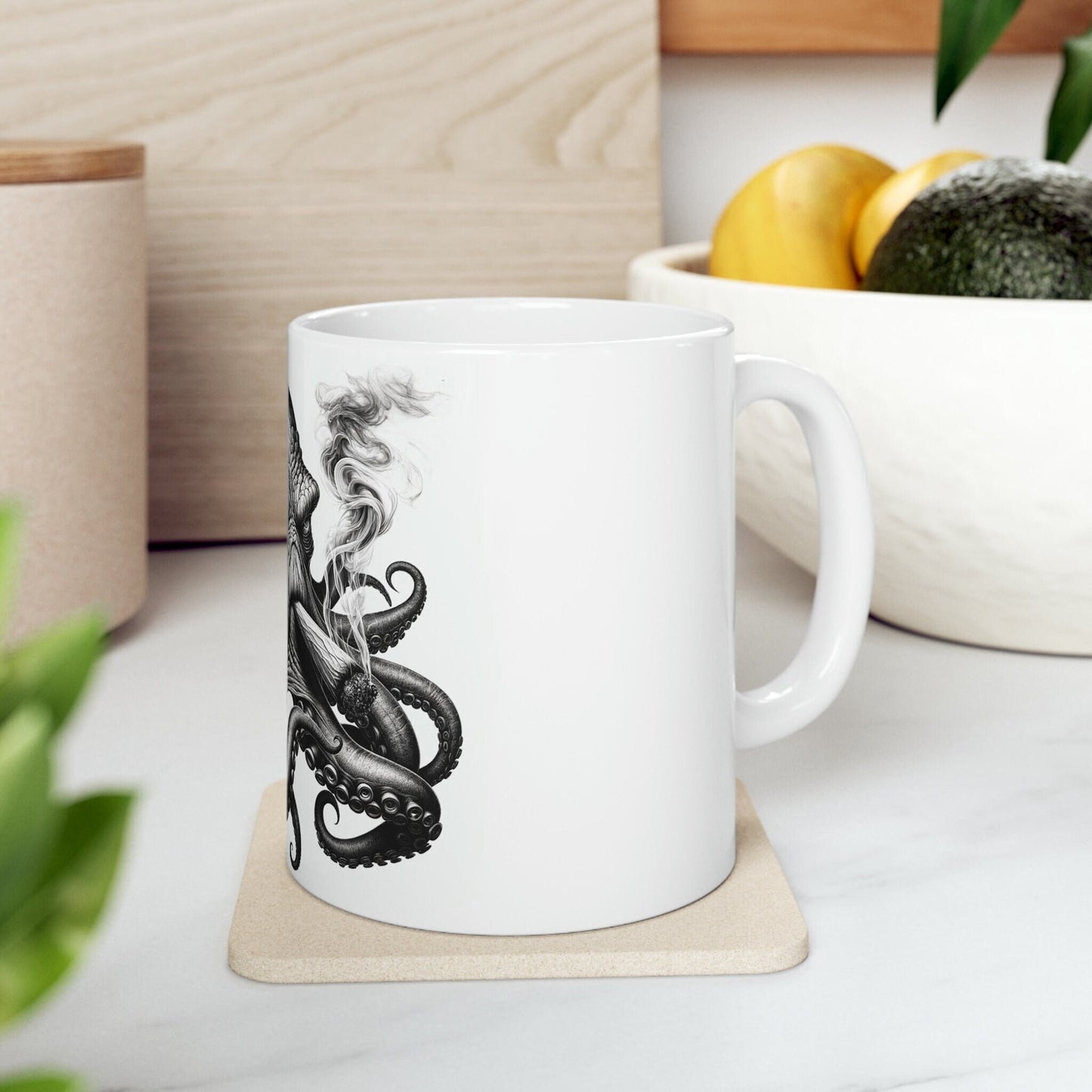 OCTOPUS - WEED Themed Coffee Mugs - Perfect Gift for Smokers, Stoners, Growers; Animal Lovers - Marijuana Mug for Wake and Bake