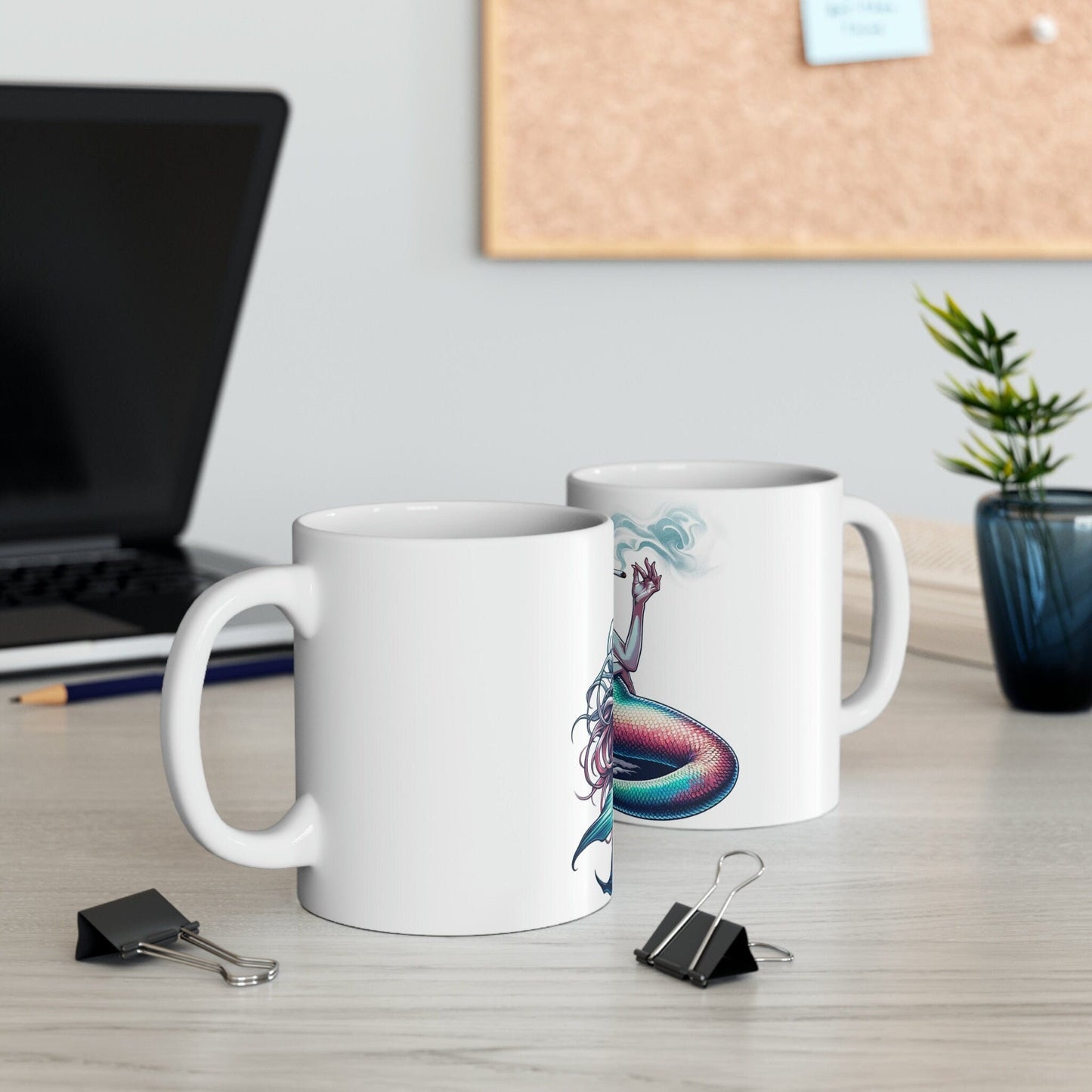 MERMAID - WEED Themed Coffee Mugs - Perfect Gift for Smokers, Stoners, Growers; Gift for her - Marijuana Mug for Wake and Bake