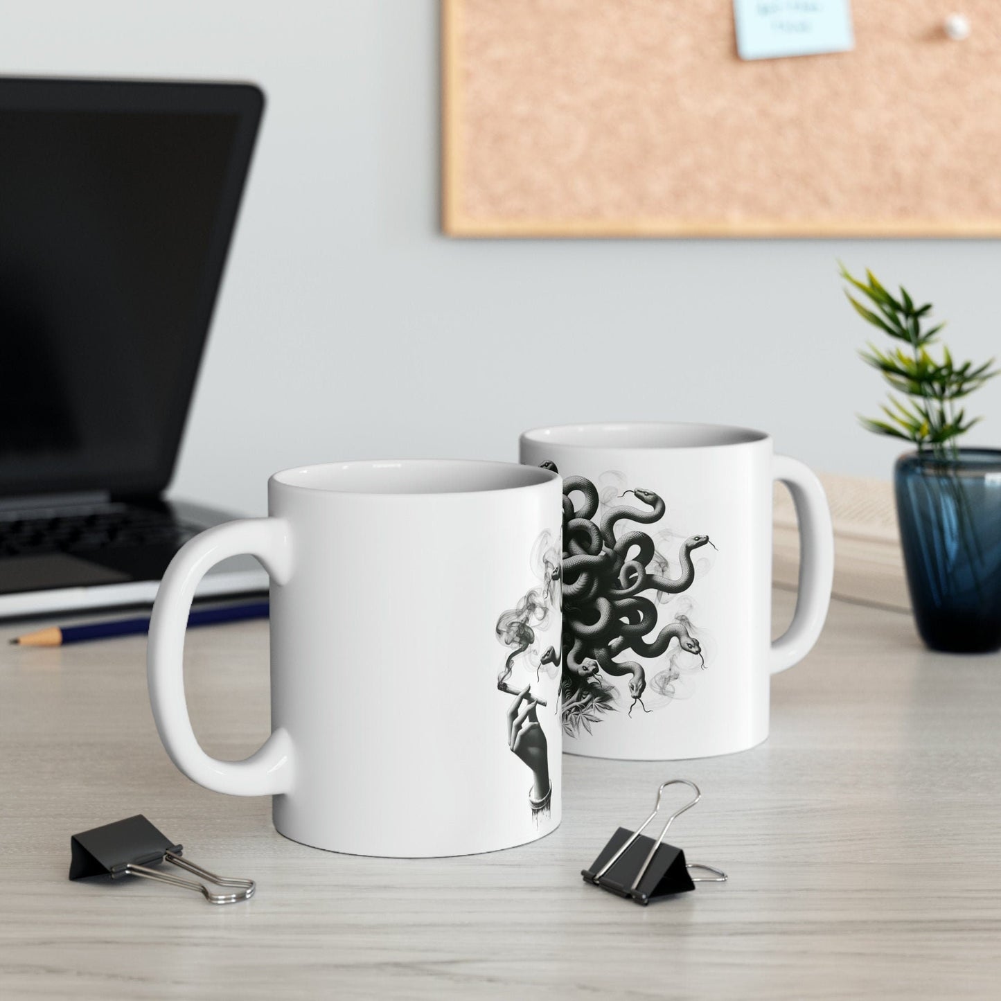 MEDUSA - WEED Themed Coffee Mugs - Perfect Gift for Smokers, Stoners, Growers; Animal Lovers - Marijuana Mug for Wake and Bake