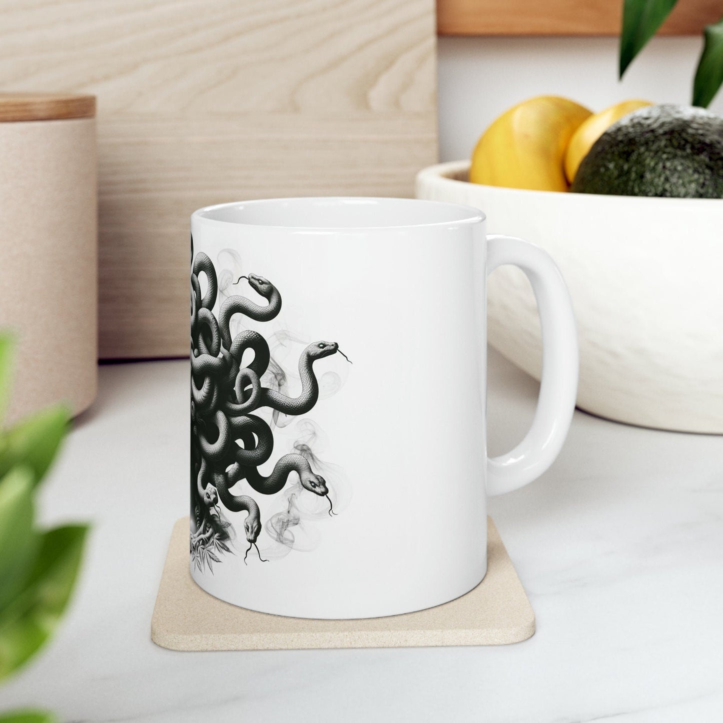 MEDUSA - WEED Themed Coffee Mugs - Perfect Gift for Smokers, Stoners, Growers; Animal Lovers - Marijuana Mug for Wake and Bake