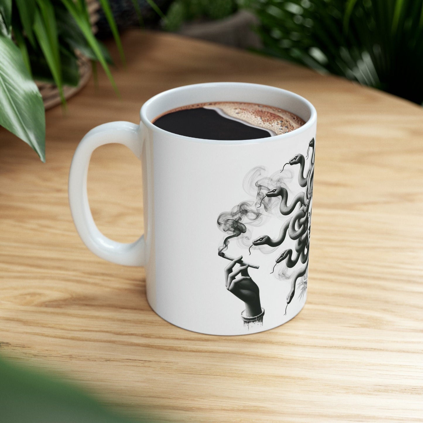 MEDUSA - WEED Themed Coffee Mugs - Perfect Gift for Smokers, Stoners, Growers; Animal Lovers - Marijuana Mug for Wake and Bake