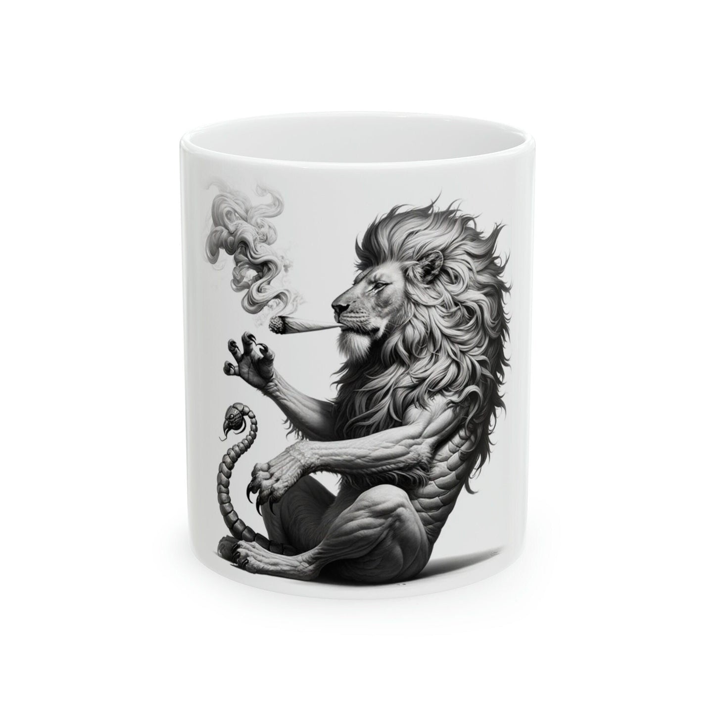 MANTICORE - WEED Themed Coffee Mugs - Perfect Gift for Smokers, Stoners, Growers; Animal Lovers - Marijuana Mug for Wake and Bake