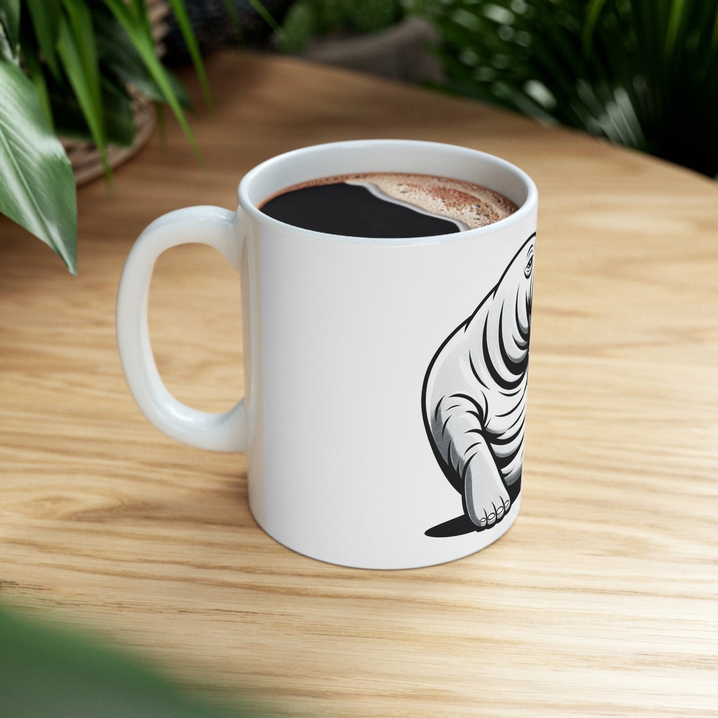 MANATEE - WEED Themed Coffee Mugs - Perfect Gift for Smokers, Stoners, Growers; Animal Lovers - Marijuana Mug for Wake and Bake
