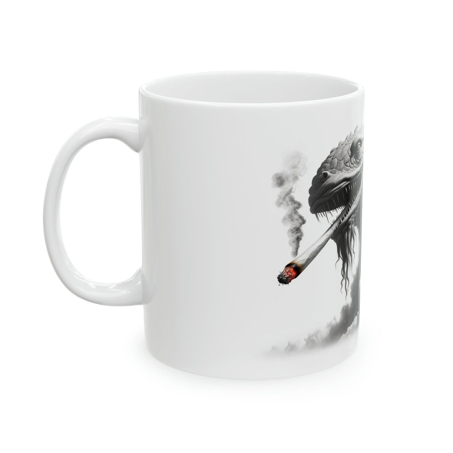 LEVIATHAN - WEED Themed Coffee Mugs - Perfect Gift for Smokers, Stoners, Growers; Animal Lovers - Marijuana Mug for Wake and Bake