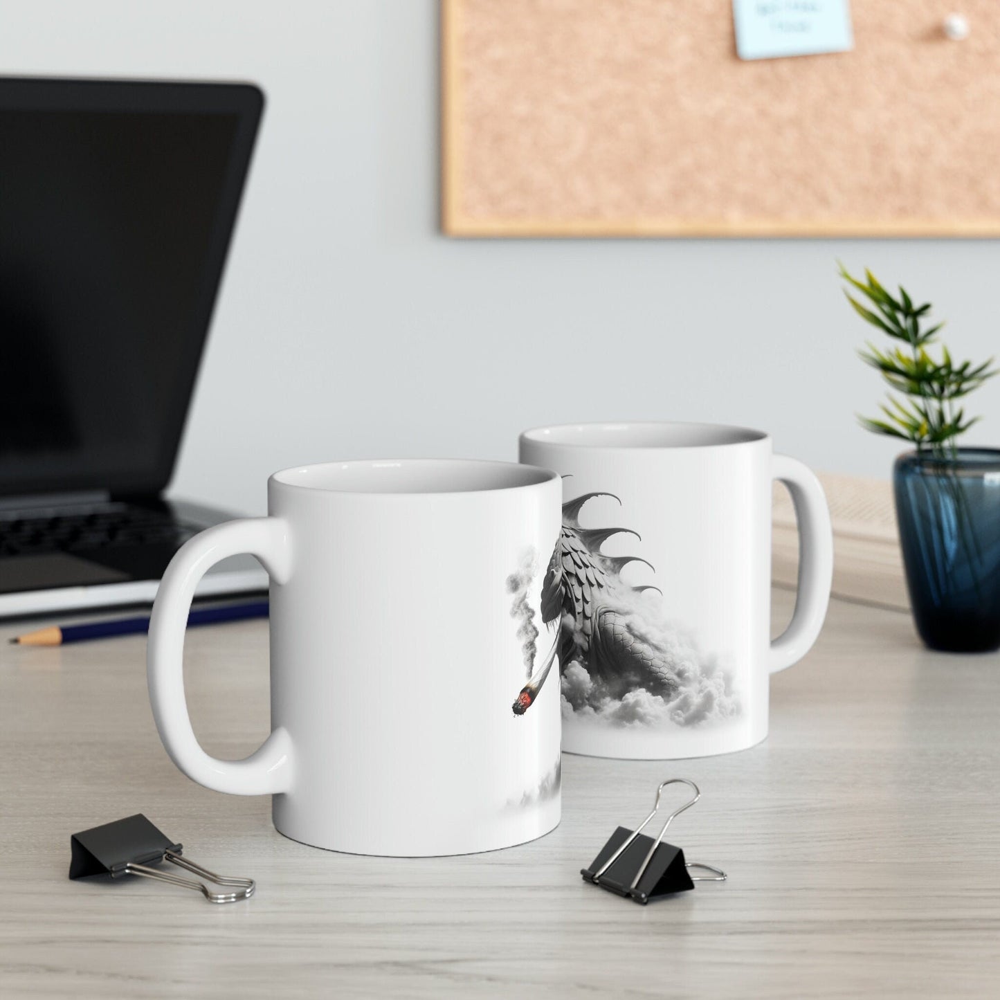 LEVIATHAN - WEED Themed Coffee Mugs - Perfect Gift for Smokers, Stoners, Growers; Animal Lovers - Marijuana Mug for Wake and Bake