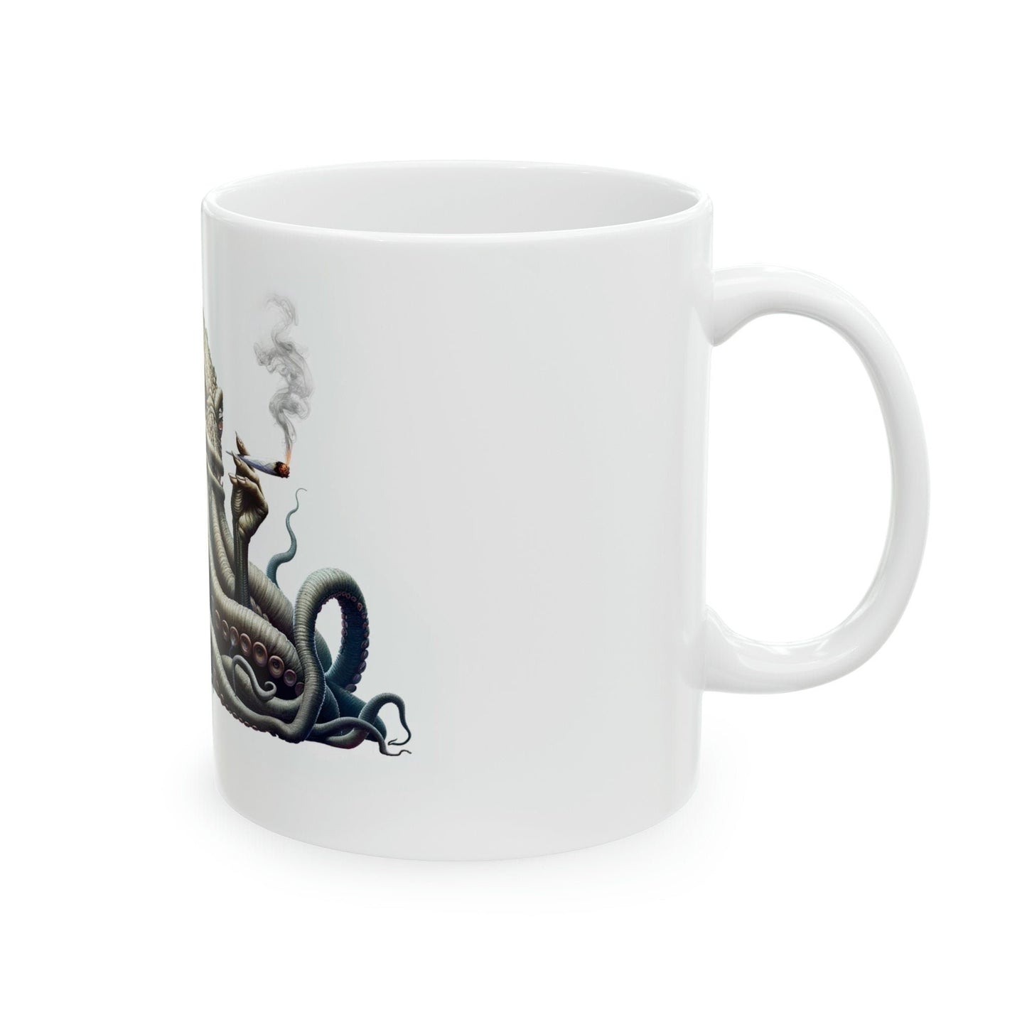 KRAKEN - WEED Themed Coffee Mugs - Perfect Gift for Smokers, Stoners, Growers; Animal Lovers - Marijuana Mug for Wake and Bake
