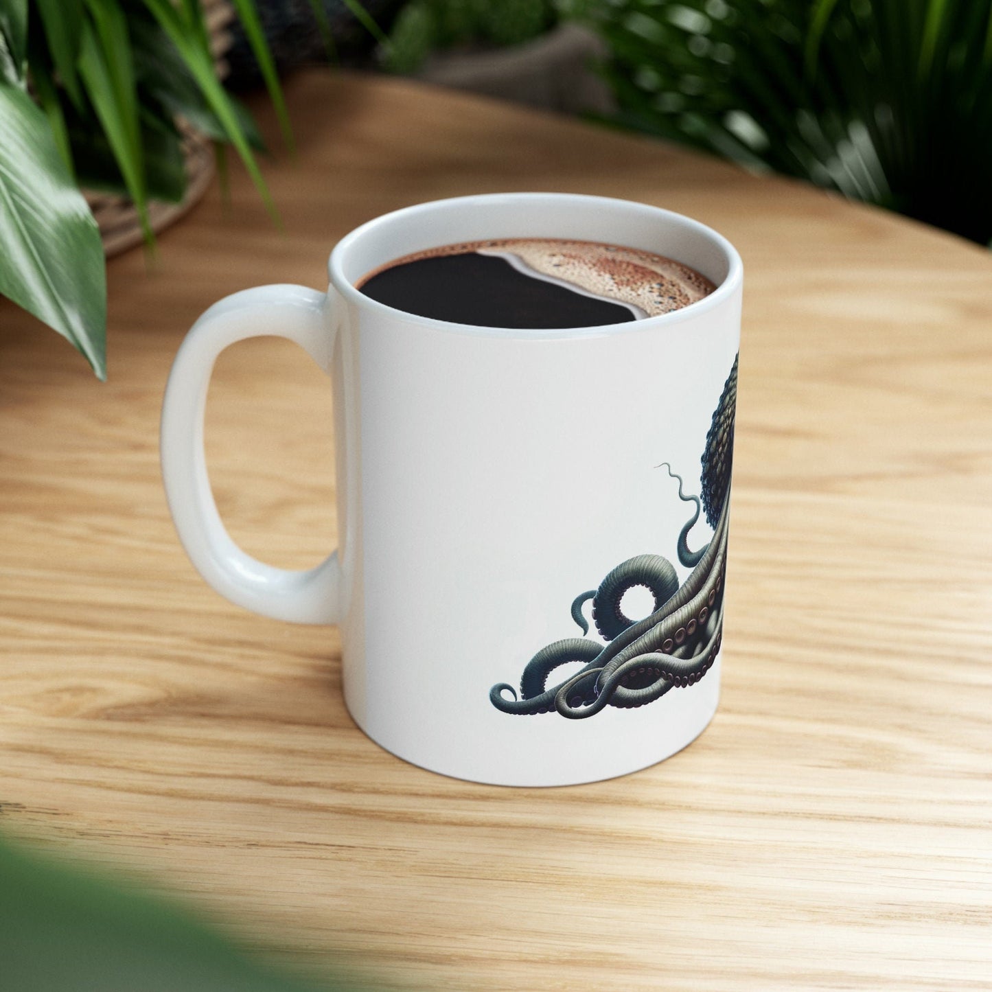 KRAKEN - WEED Themed Coffee Mugs - Perfect Gift for Smokers, Stoners, Growers; Animal Lovers - Marijuana Mug for Wake and Bake