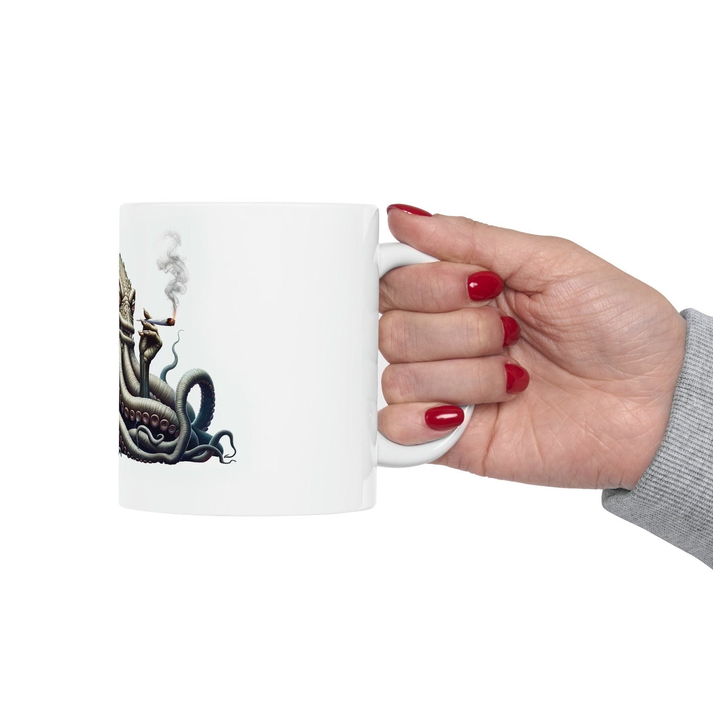 KRAKEN - WEED Themed Coffee Mugs - Perfect Gift for Smokers, Stoners, Growers; Animal Lovers - Marijuana Mug for Wake and Bake