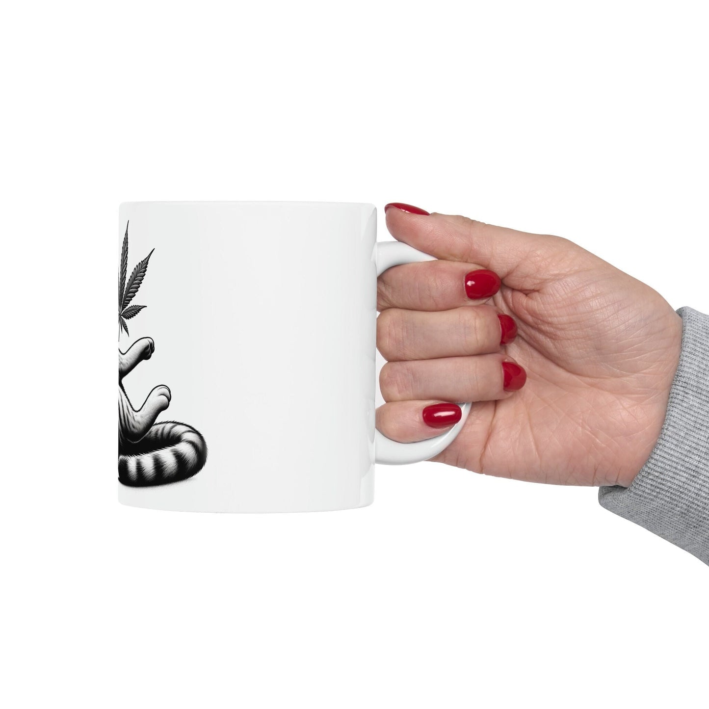 Stoner KITTY - WEED Themed Coffee Mugs - Perfect Gift for Smokers, Stoners, Growers; Animal Lovers - Marijuana Mug for Wake and Bake