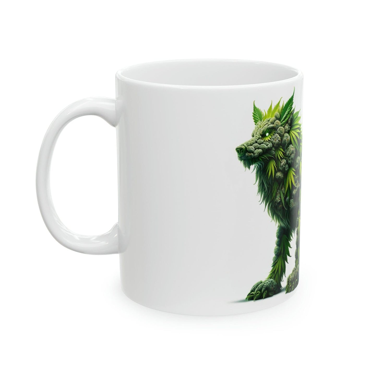 WEED FENRIR - Marijuana Themed Coffee Mugs - Perfect Gift for Smokers, Stoners, Growers; Animal Lovers - Weed Mug for Wake and Bake