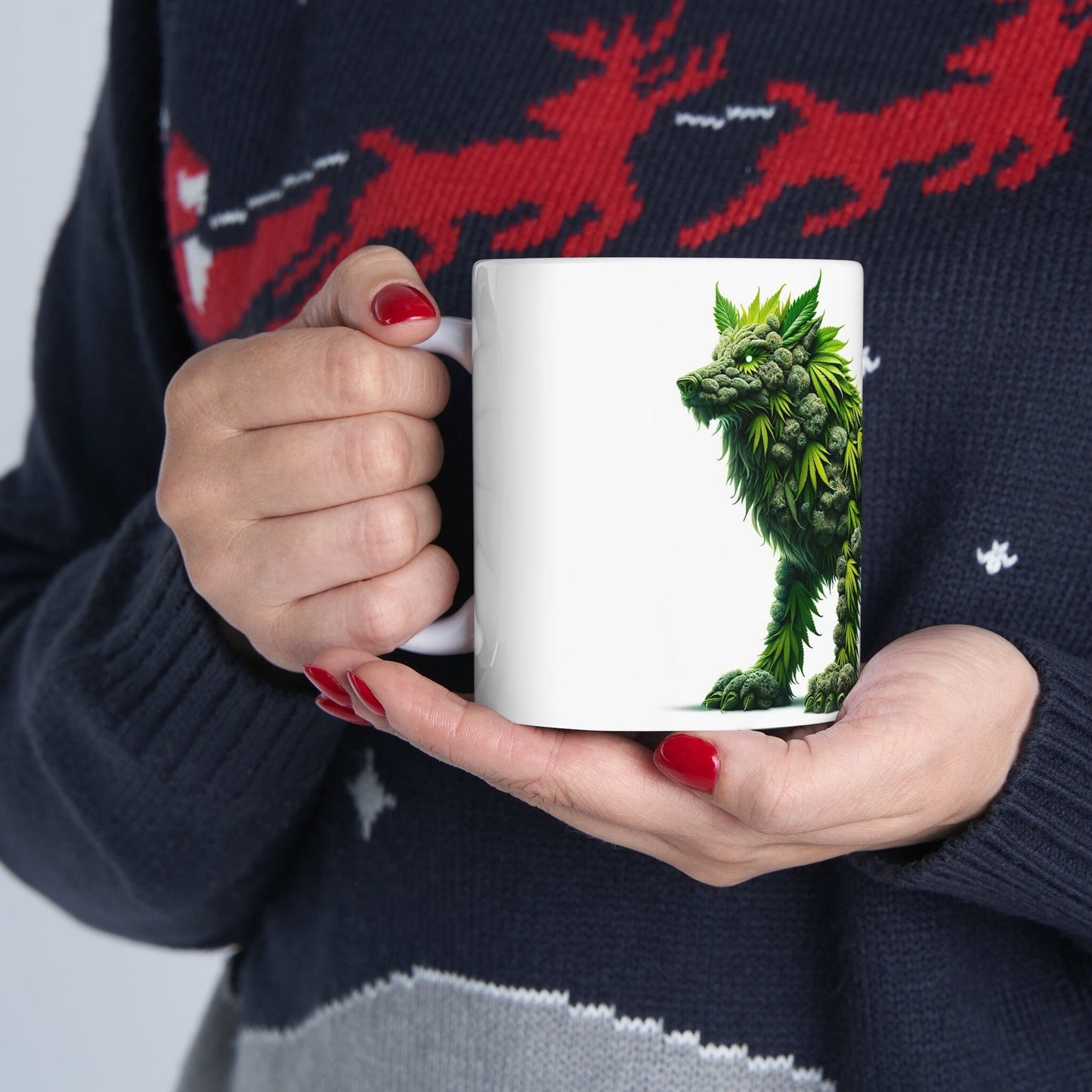 WEED FENRIR - Marijuana Themed Coffee Mugs - Perfect Gift for Smokers, Stoners, Growers; Animal Lovers - Weed Mug for Wake and Bake