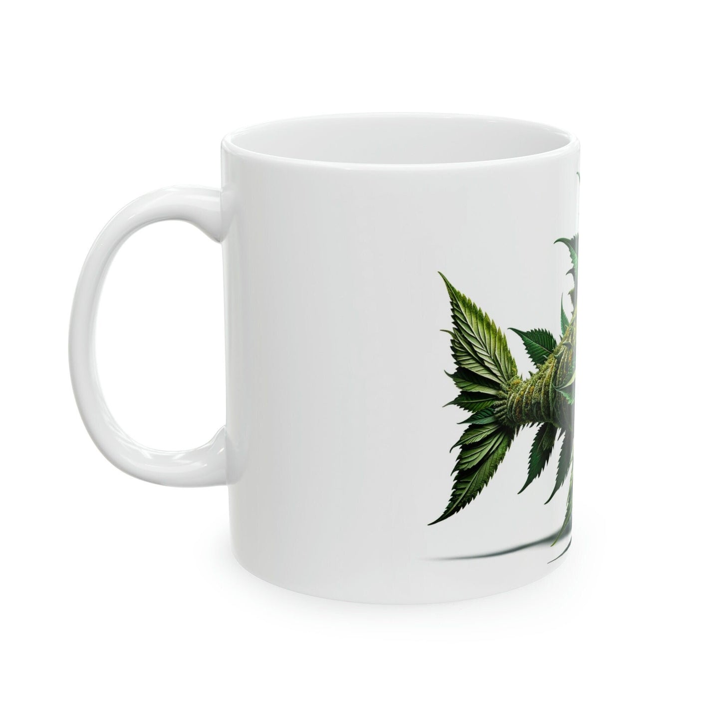 DUNKLEOSTEUS - WEED Themed Coffee Mugs - Perfect Gift for Smokers, Stoners, Growers; Animal Lovers - Marijuana Mug for Wake and Bake