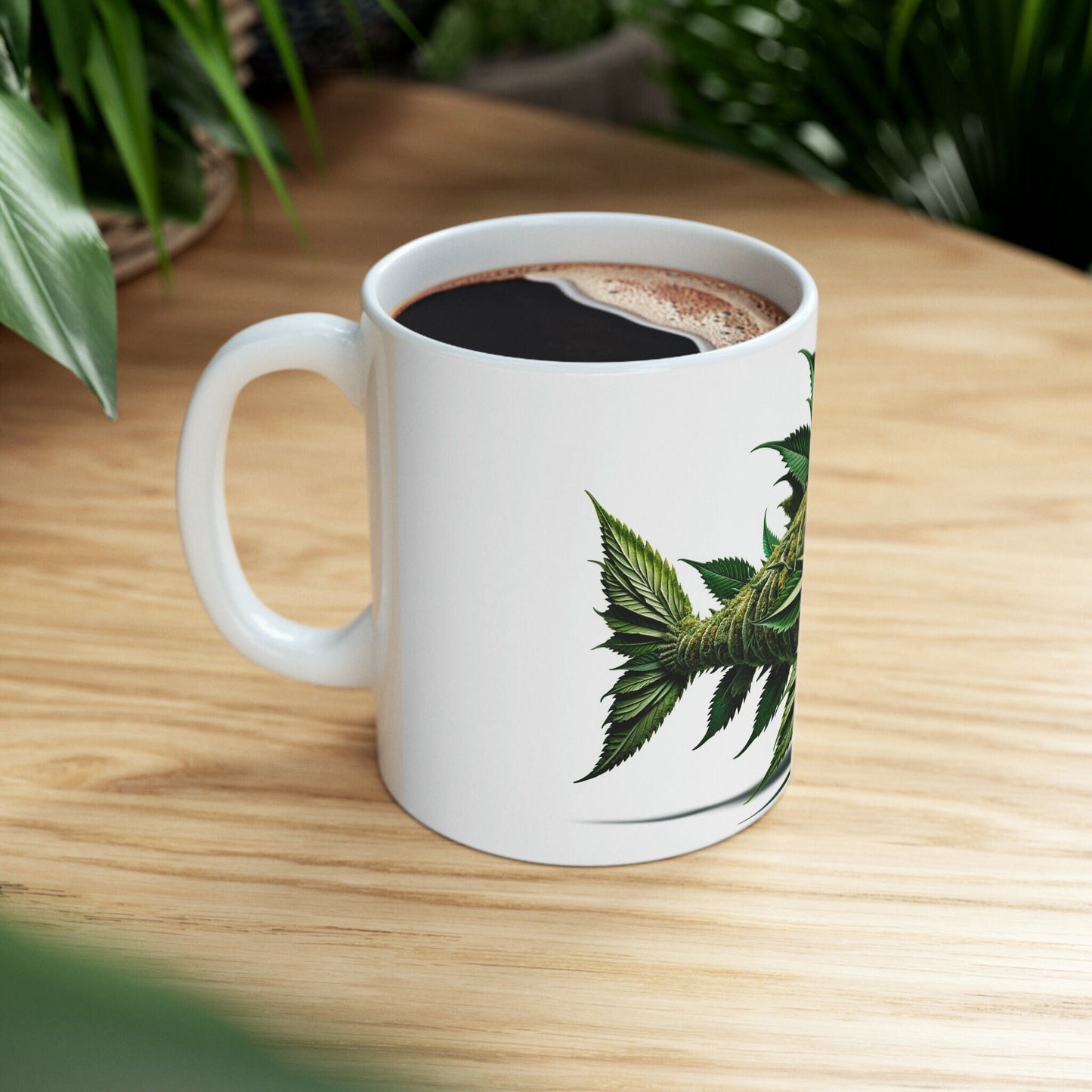DUNKLEOSTEUS - WEED Themed Coffee Mugs - Perfect Gift for Smokers, Stoners, Growers; Animal Lovers - Marijuana Mug for Wake and Bake