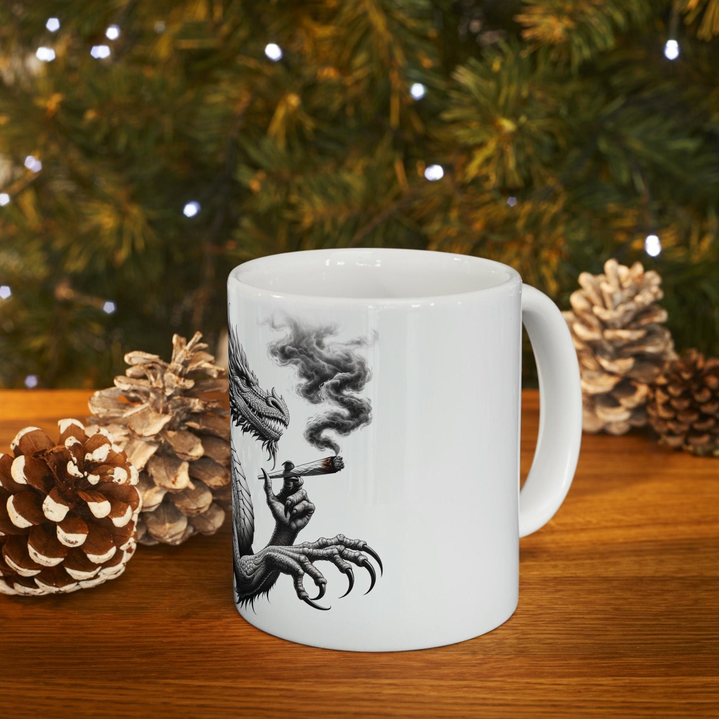 DRAGON - WEED Themed Coffee Mugs - Perfect Gift for Smokers, Stoners, Growers; Animal Lovers - Marijuana Mug for Wake and Bake