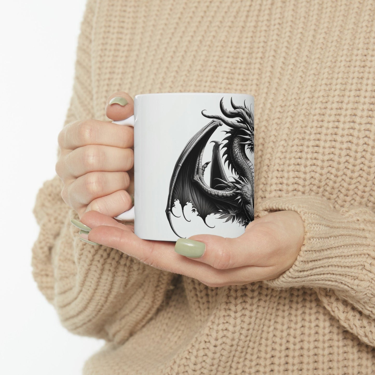 DRAGON - WEED Themed Coffee Mugs - Perfect Gift for Smokers, Stoners, Growers; Animal Lovers - Marijuana Mug for Wake and Bake