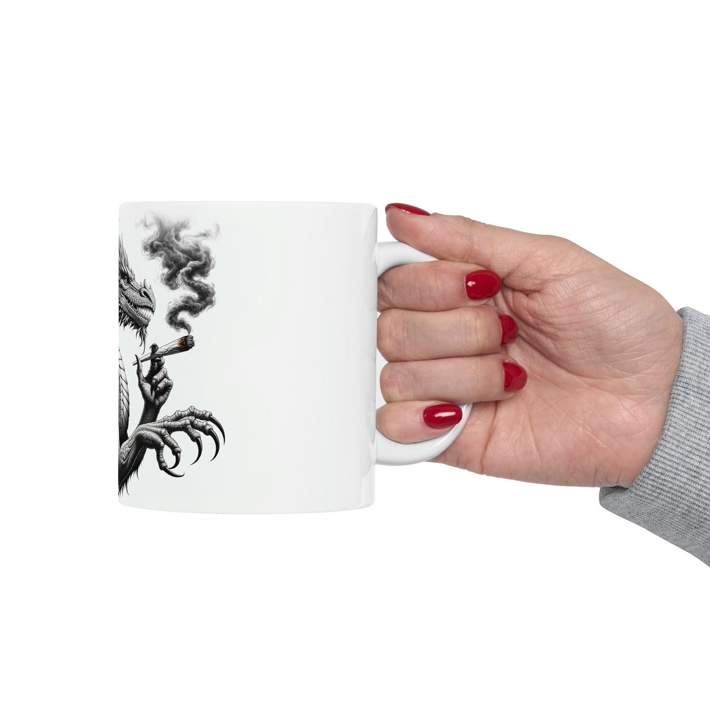 DRAGON - WEED Themed Coffee Mugs - Perfect Gift for Smokers, Stoners, Growers; Animal Lovers - Marijuana Mug for Wake and Bake