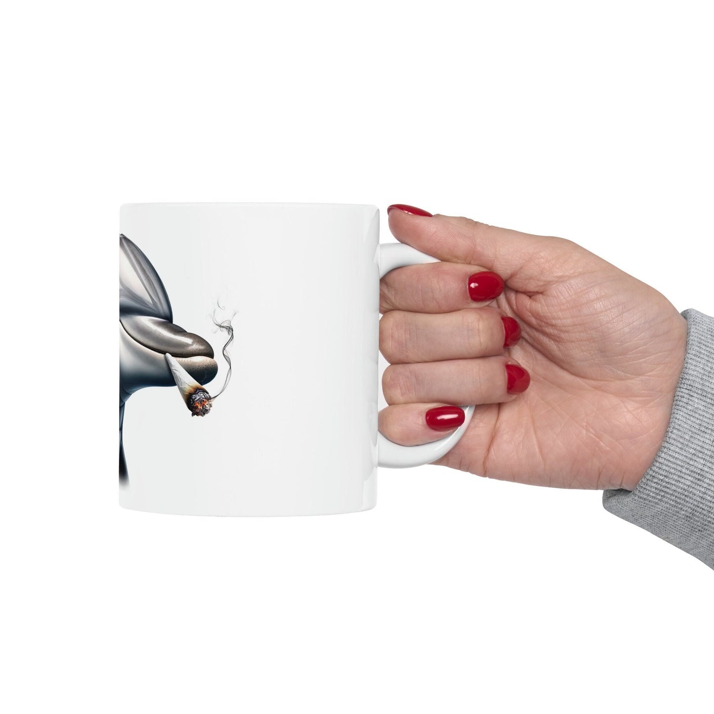 DOLPHIN - WEED Themed Coffee Mugs - Perfect Gift for Smokers, Stoners, Growers; Animal Lovers - Marijuana Mug for Wake and Bake