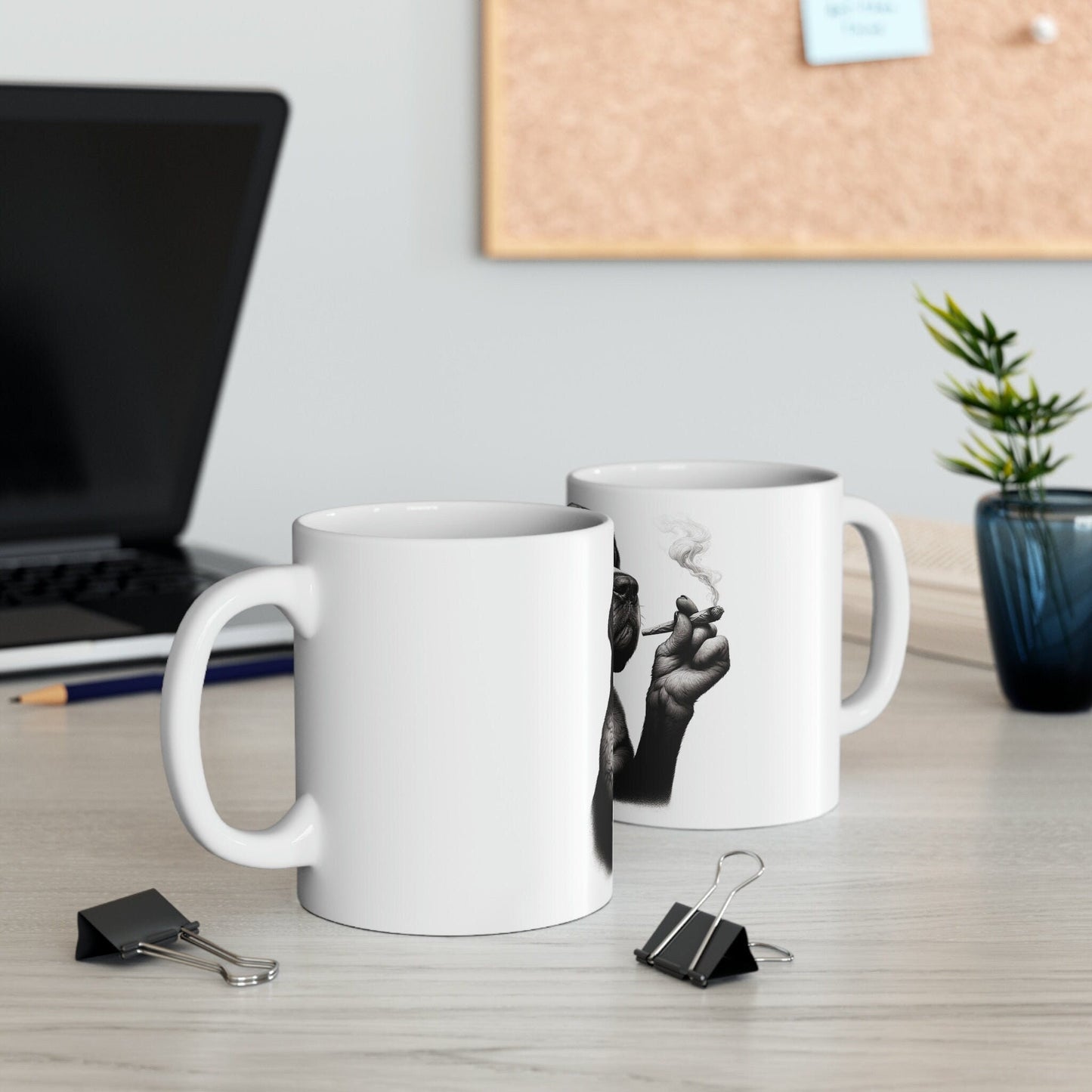 Stoner DOG - WEED Themed Coffee Mugs - Perfect Gift for Smokers, Stoners, Marijuana Lovers, Growers; Dog Lovers - Wake and Bake