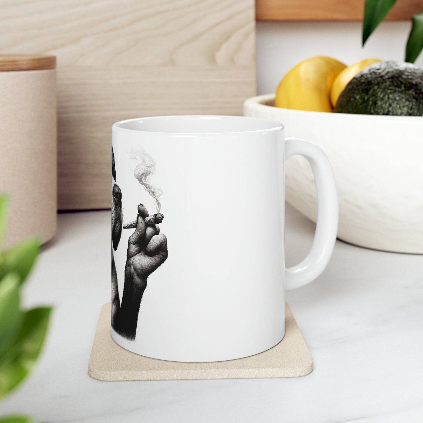 Stoner DOG - WEED Themed Coffee Mugs - Perfect Gift for Smokers, Stoners, Marijuana Lovers, Growers; Dog Lovers - Wake and Bake