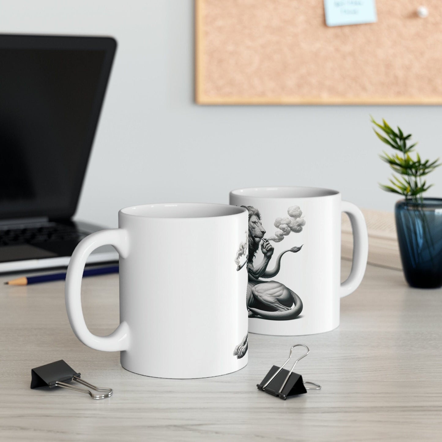 CHIMERA - WEED Themed Coffee Mugs - Perfect Gift for Smokers, Stoners, Marijuana Lovers, Growers; Smoker - Wake and Bake