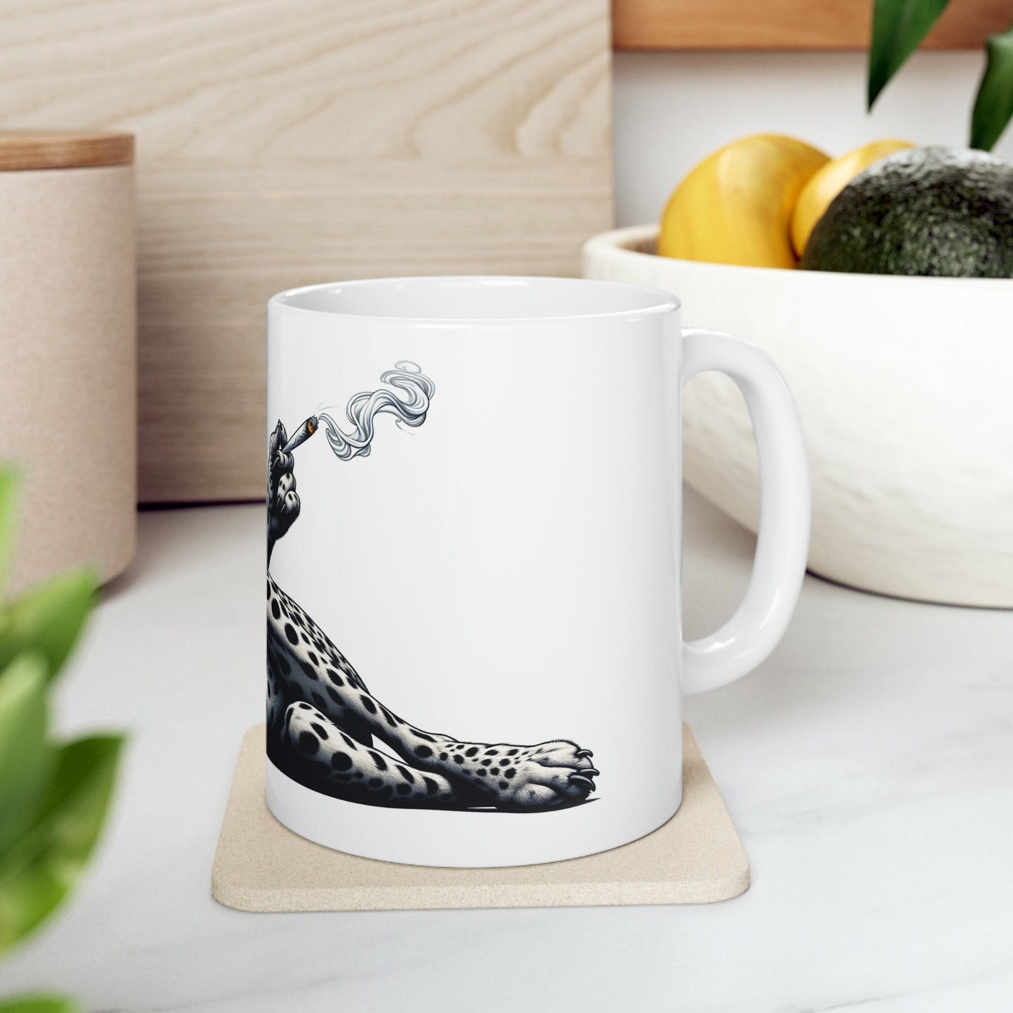 CHEETAH - WEED Themed Coffee Mugs - Perfect Gift for Smokers, Stoners, Marijuana Lovers, Growers; Smoker Enthusiasts - Wake and Bake